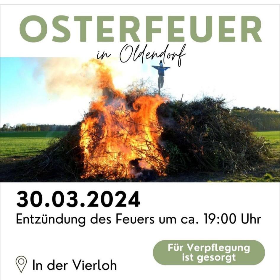 Osterfeuer in Oldendorf