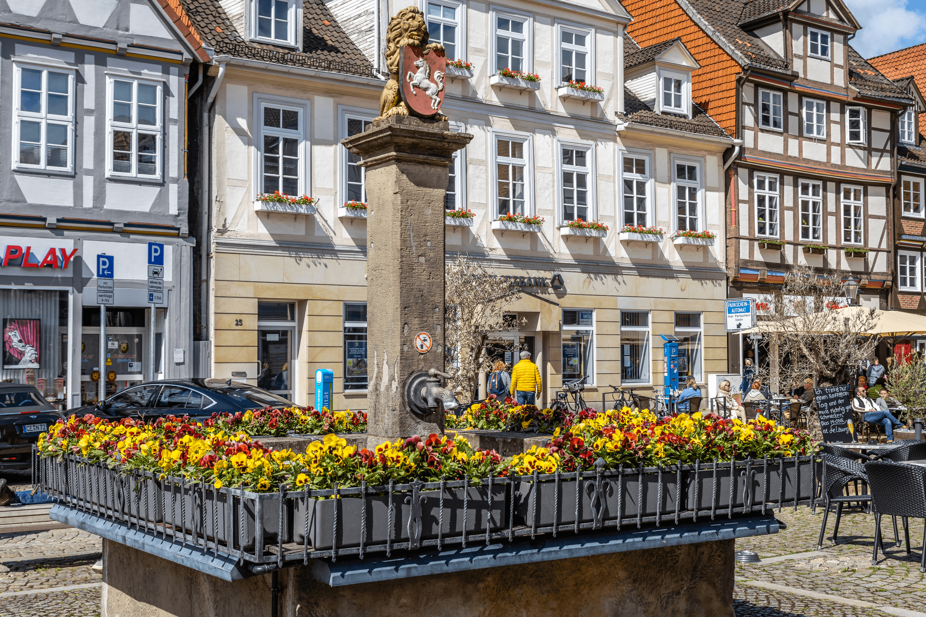 Brunnen in der Fußgängerzone von Celle