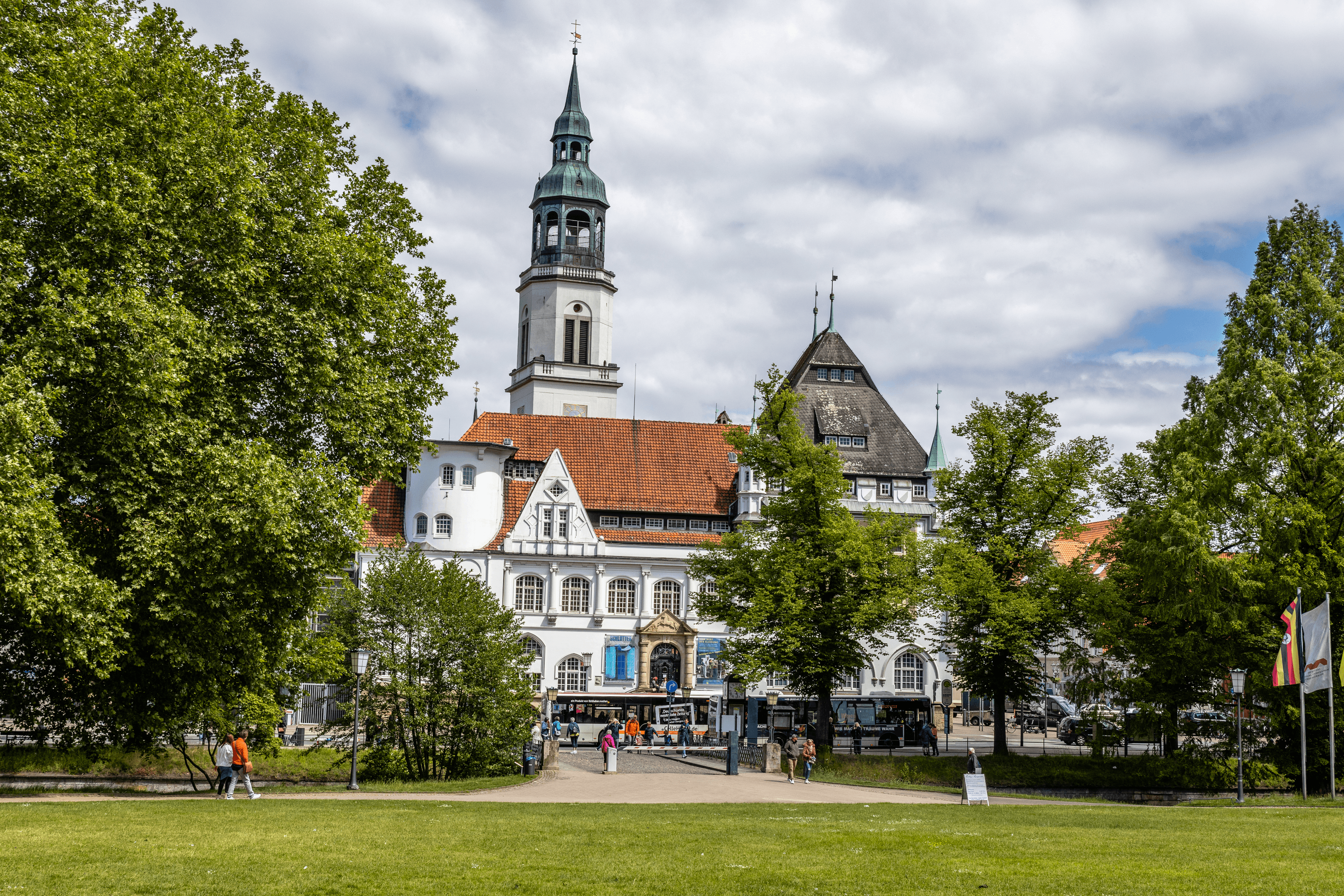 Blick auf das Bomann Museum in der Altstadt von Celle