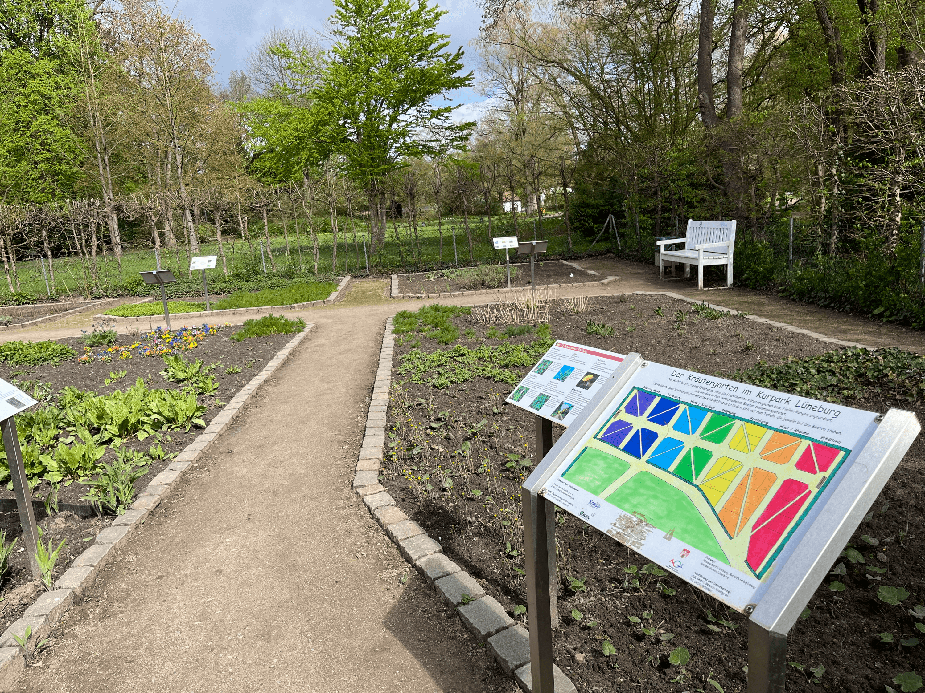im kurpark lüneburg wurde ein kräutergarten angelegt