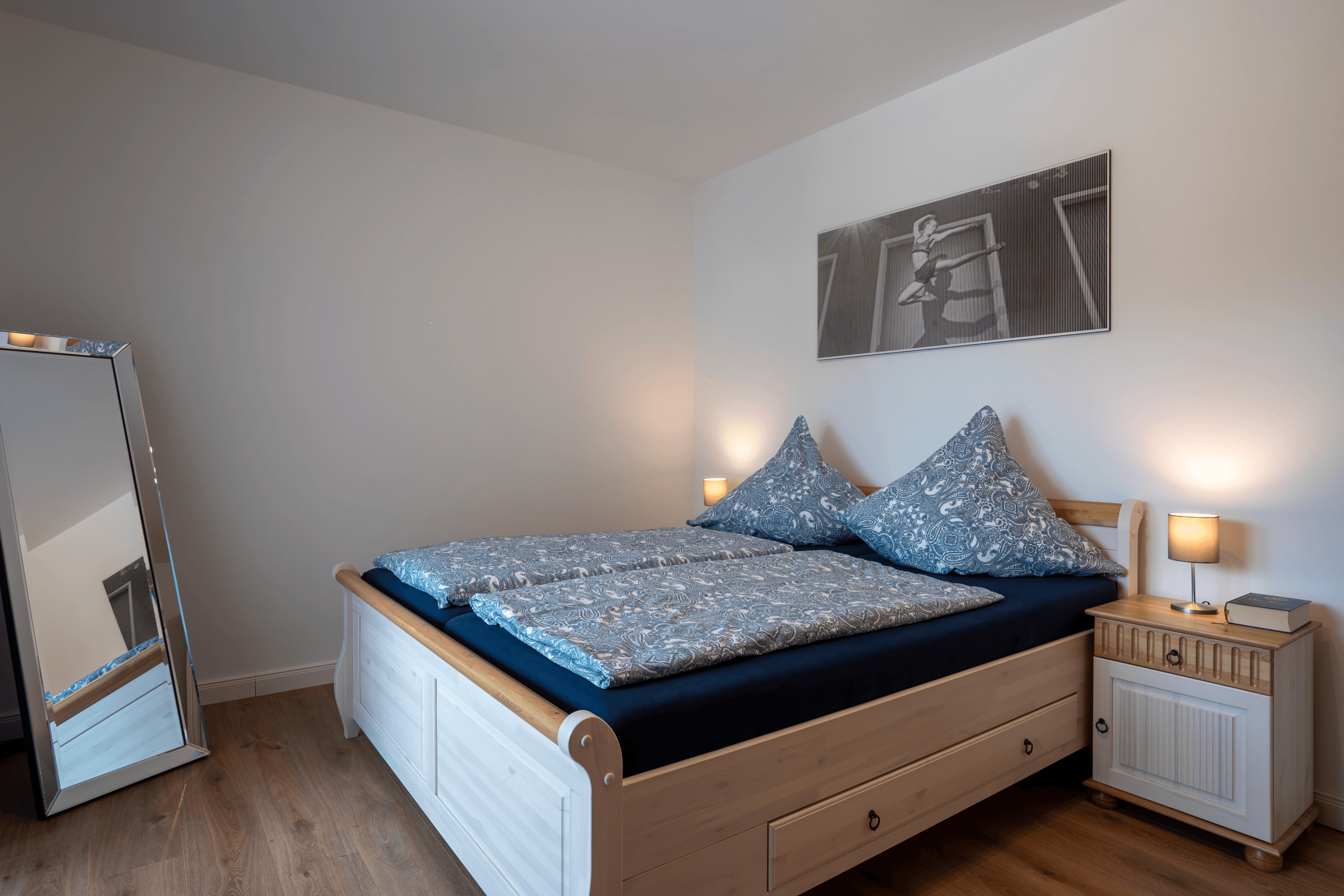 Zweites Schlafzimmer in dem Ferienhaus Linde1 in Winsen Aller