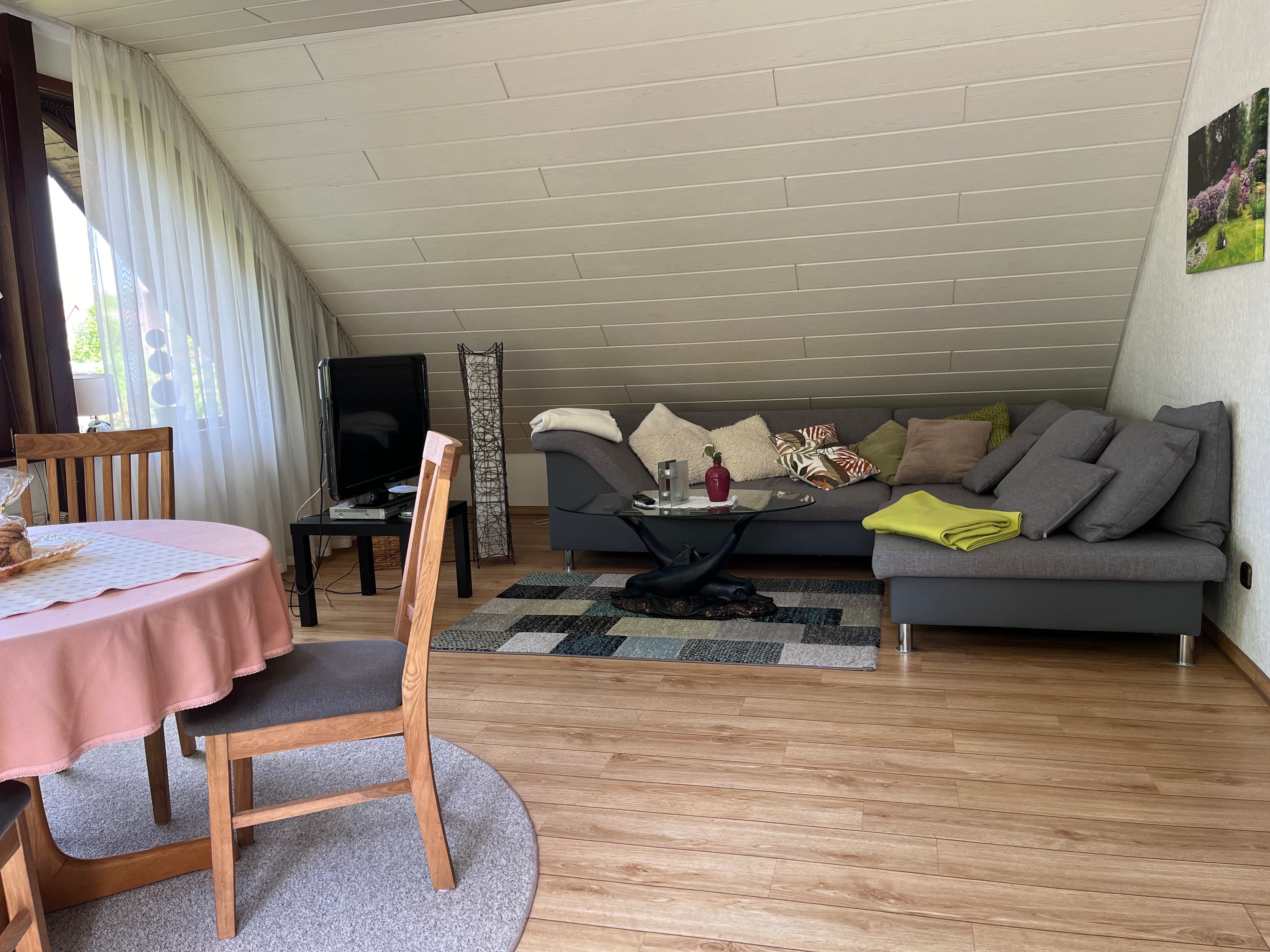 Ferienwohnung Haus Wiesengrund Wohnzimmer oben