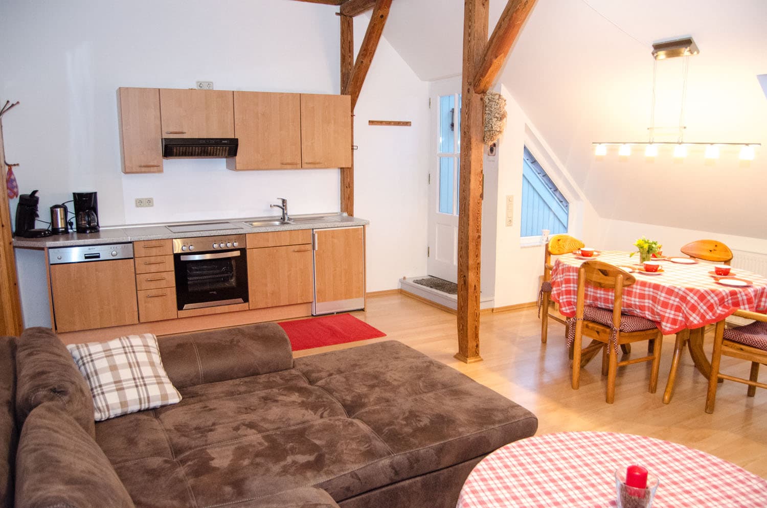 Neuland-Hof Spöring Ferienwohnung Apfelblüte Wohnzimmer