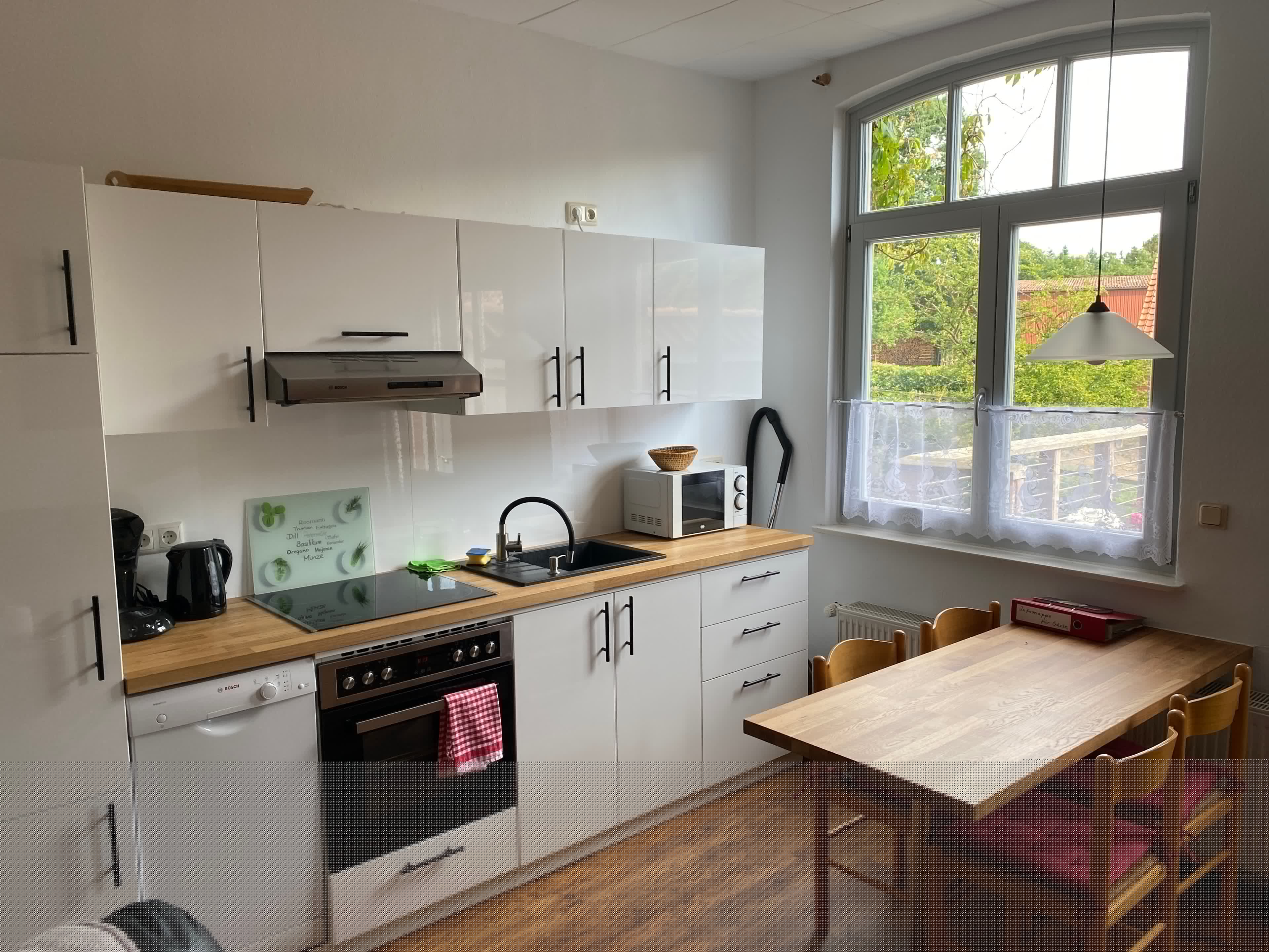 Neuland-Hof Spöring Ferienwohnung Schwalbennest Küche