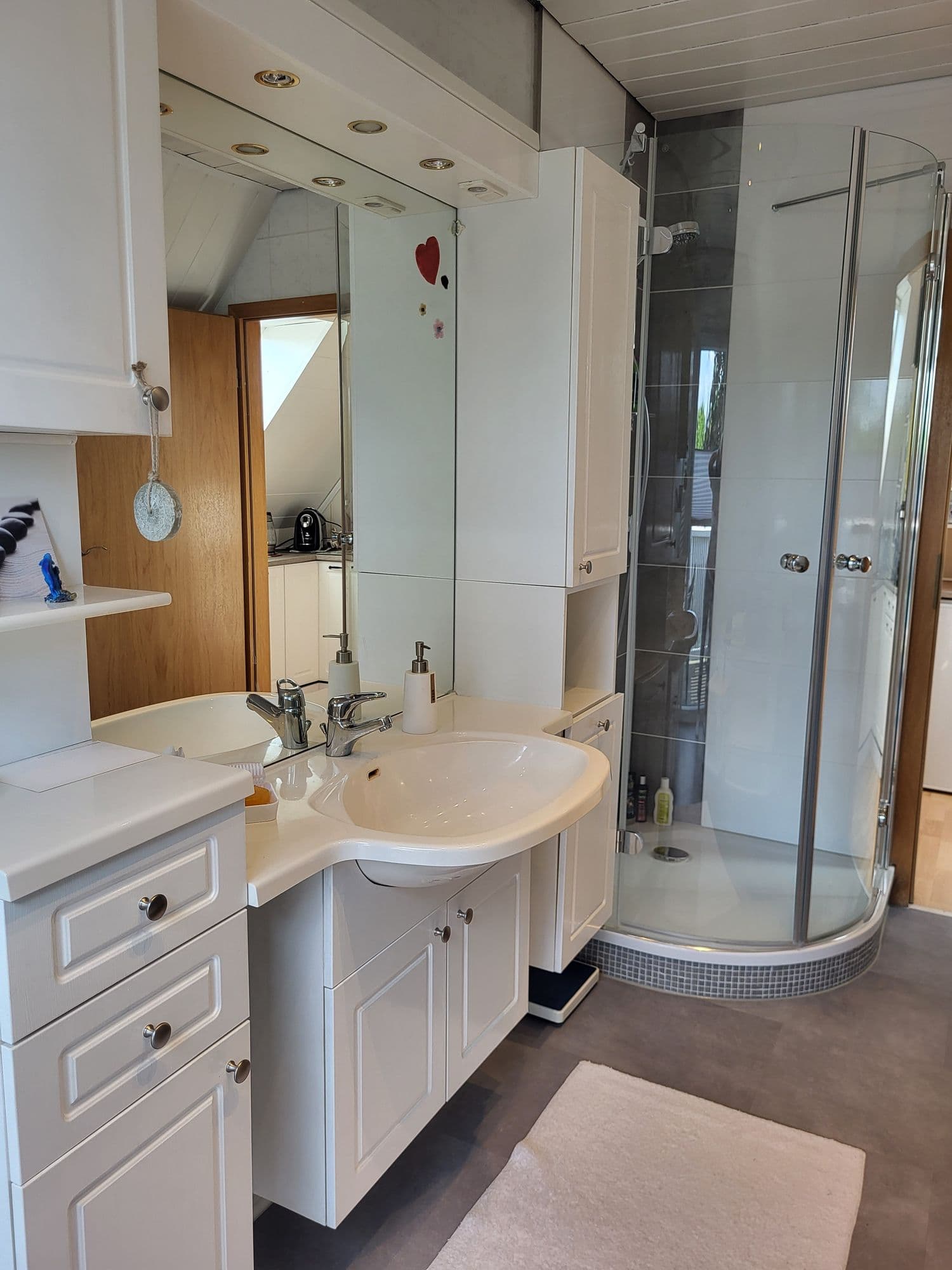 Badezimmer in der Ferienwohnung am Allerbogen