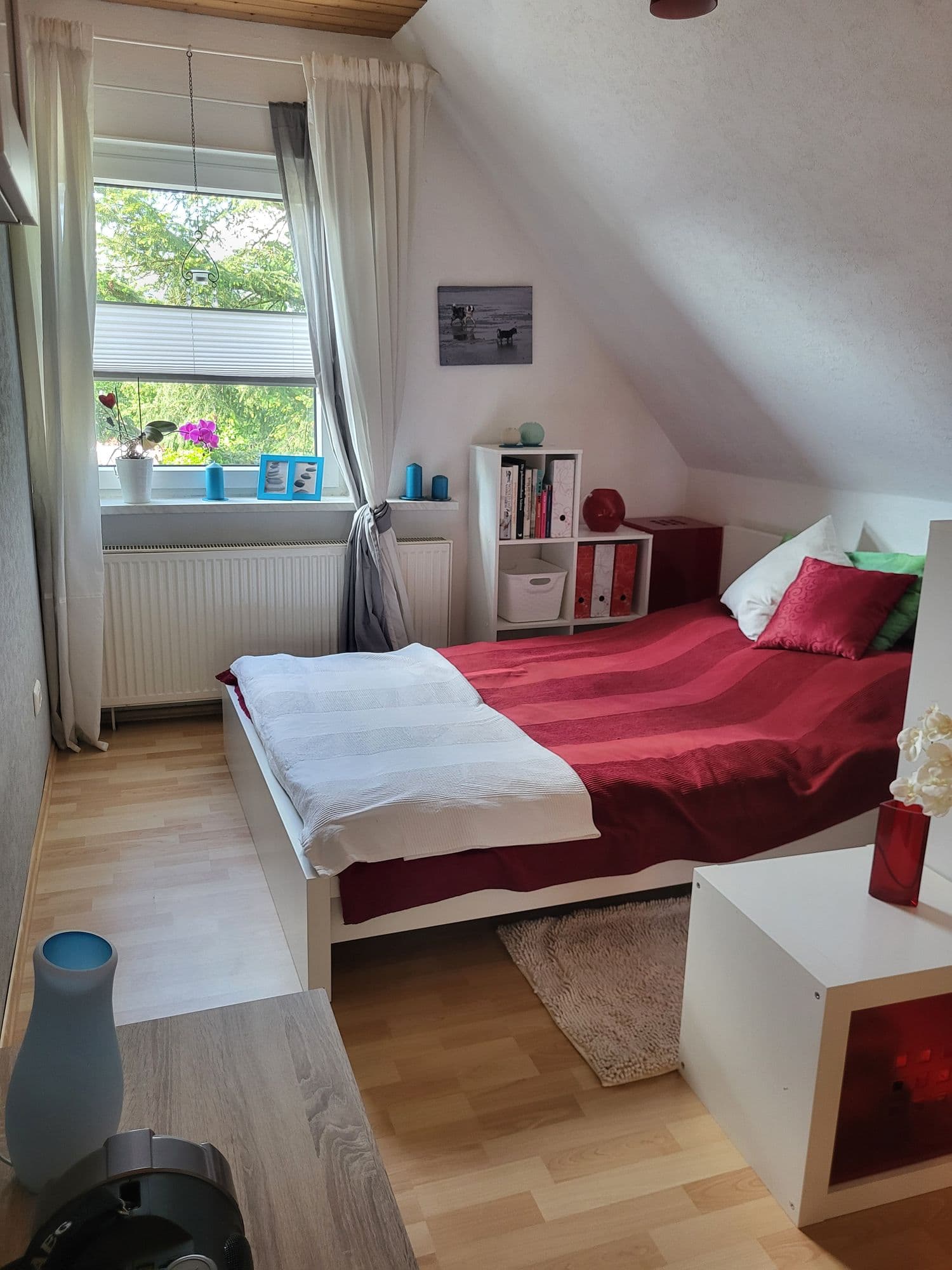 Schlafzimmer in der Ferienwohnung am Allerbogen