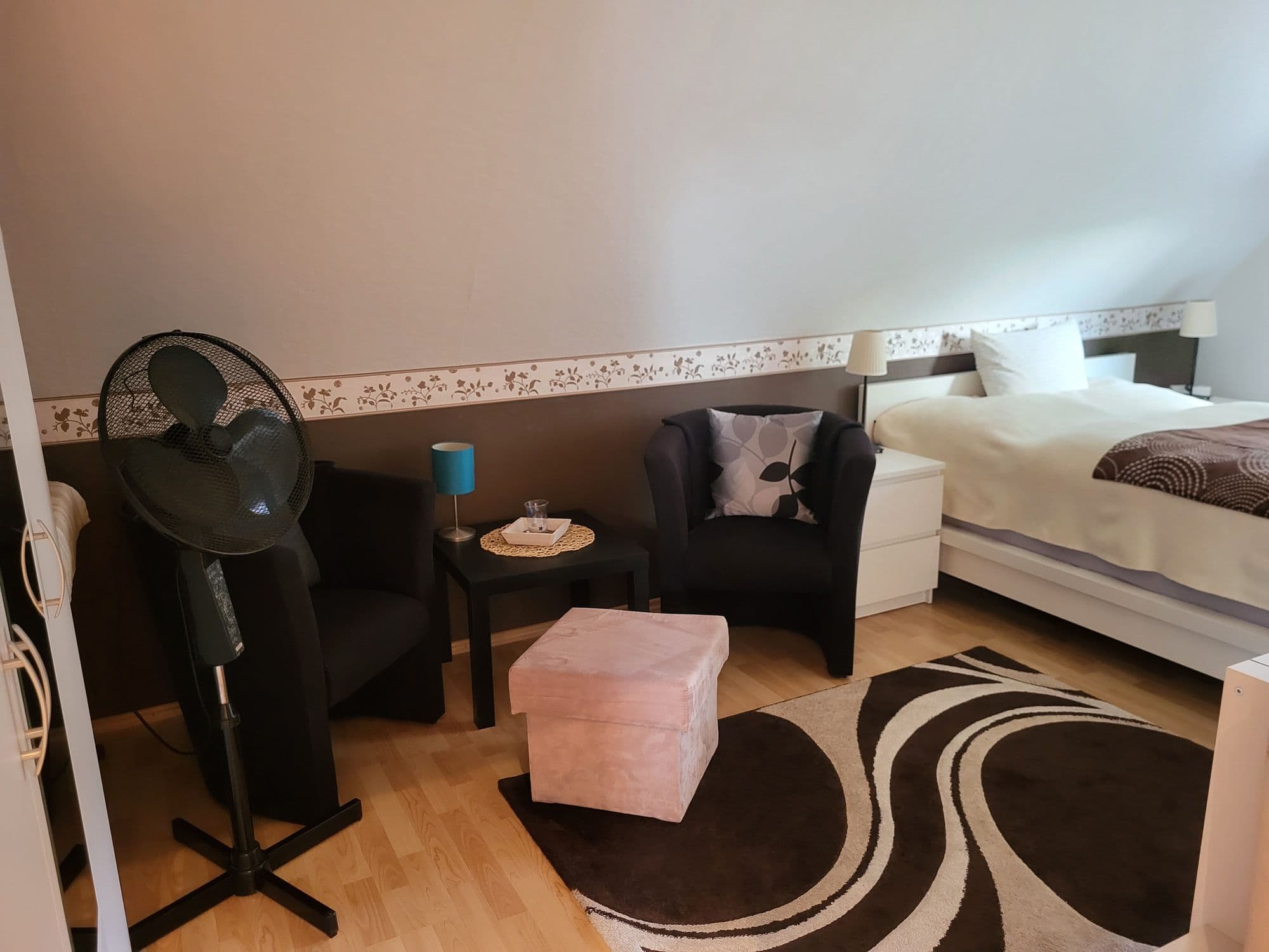 Schlafzimmer in der Ferienwohnung am Allerbogen