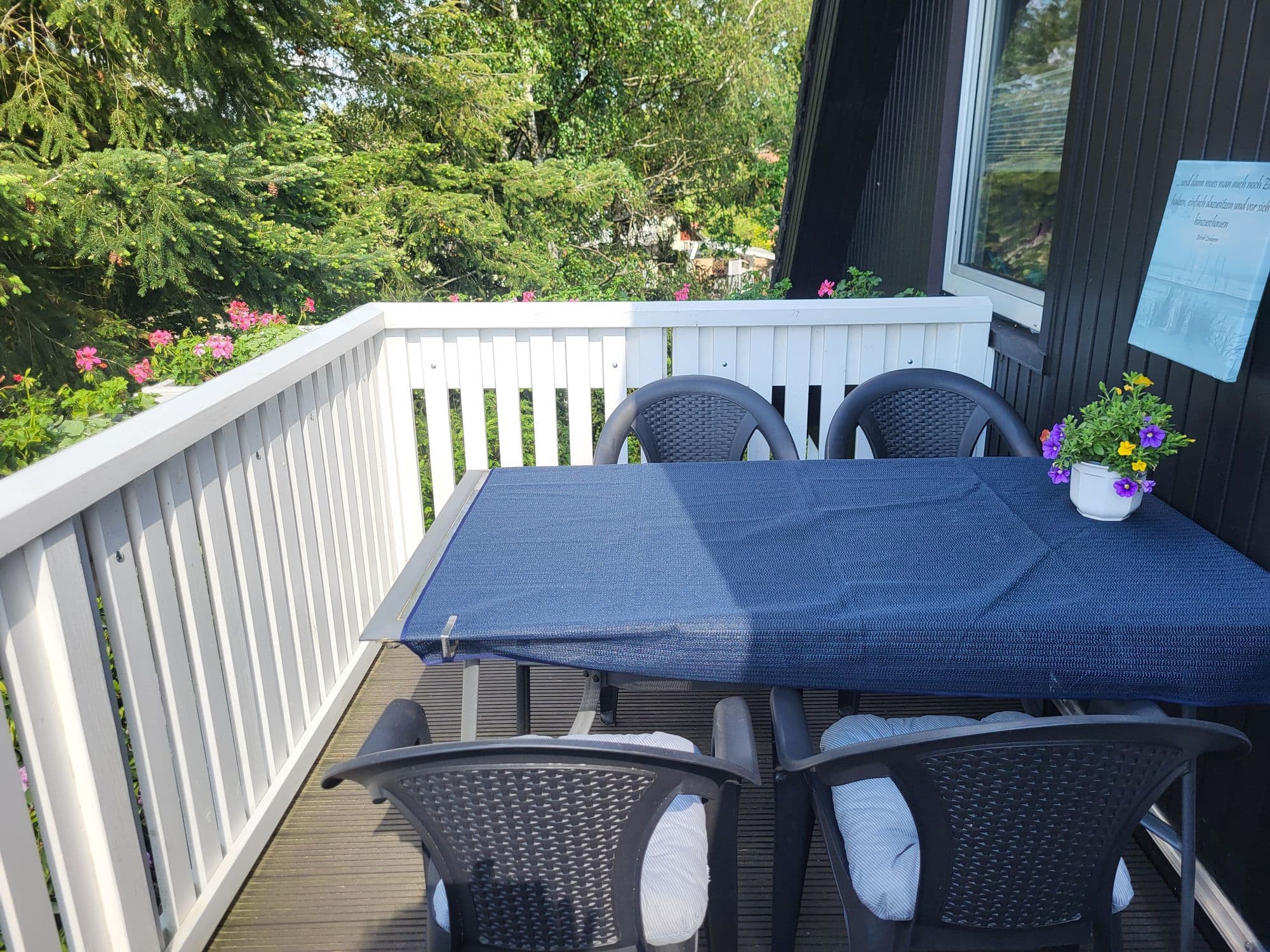 Balkon an der Ferienwohnung am Allerbogen