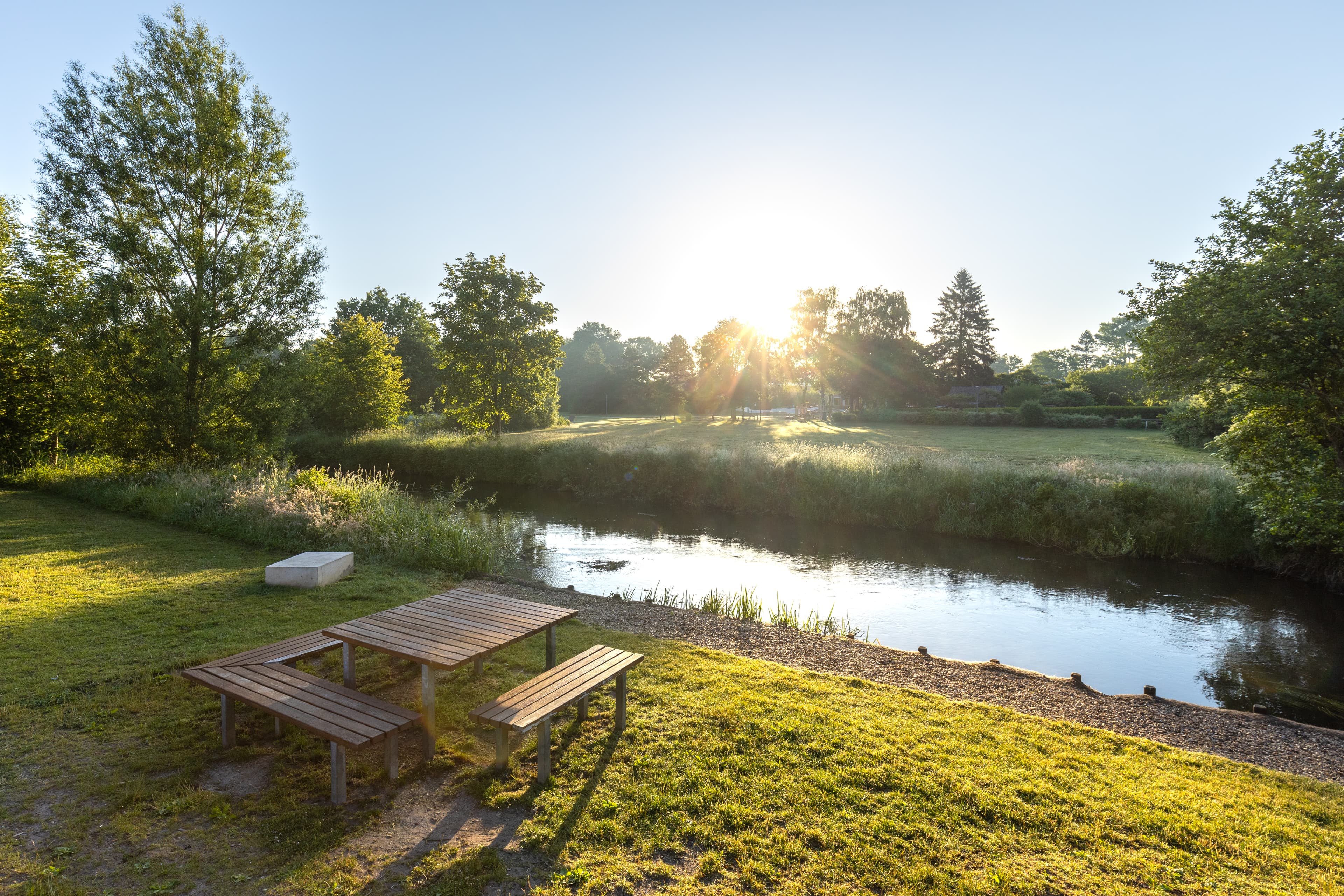 Sonnenaufgang im Örtzepark in Hermannsburg