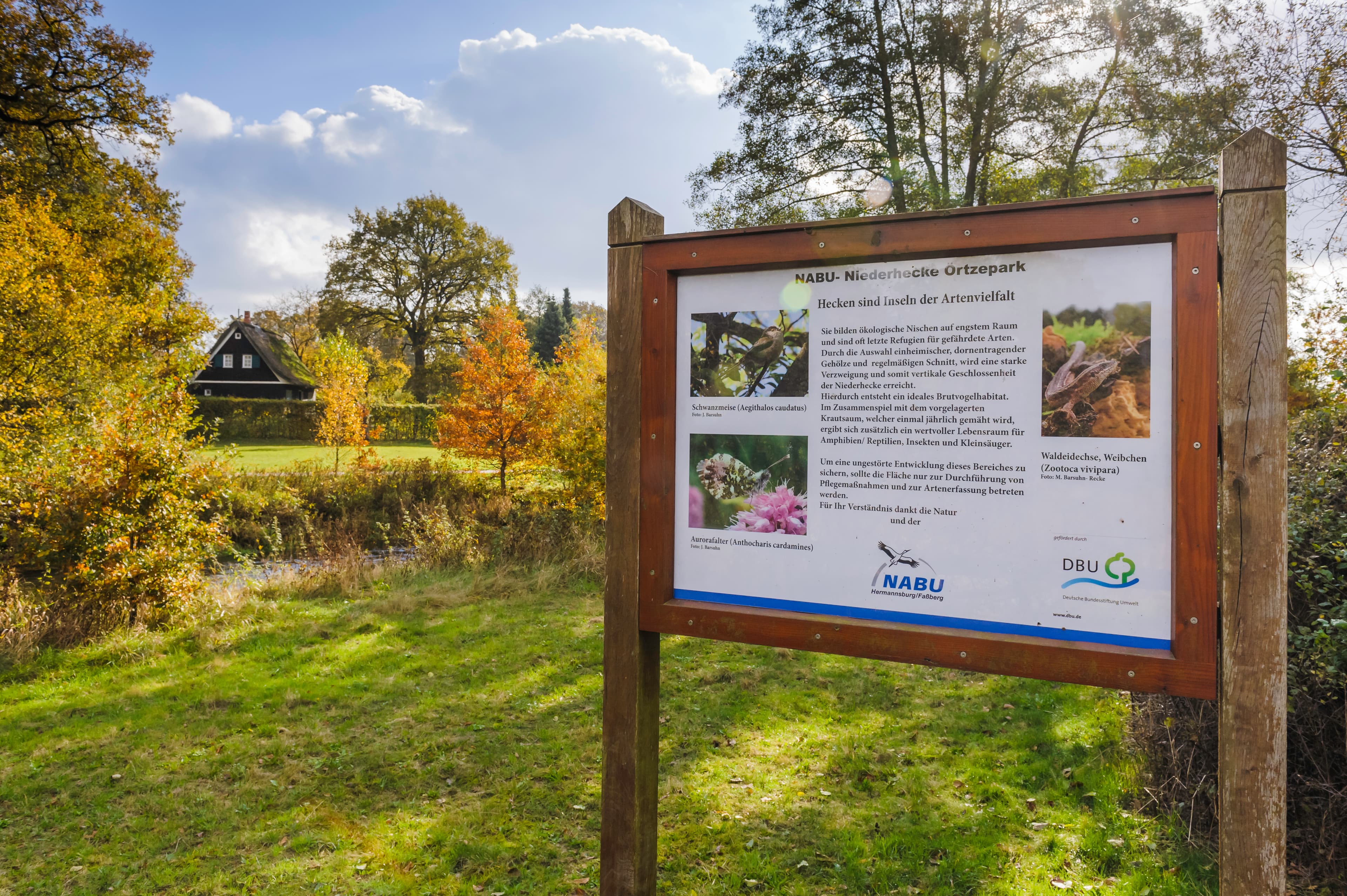 Informationstafel im Örtzepark in Hermannsburg