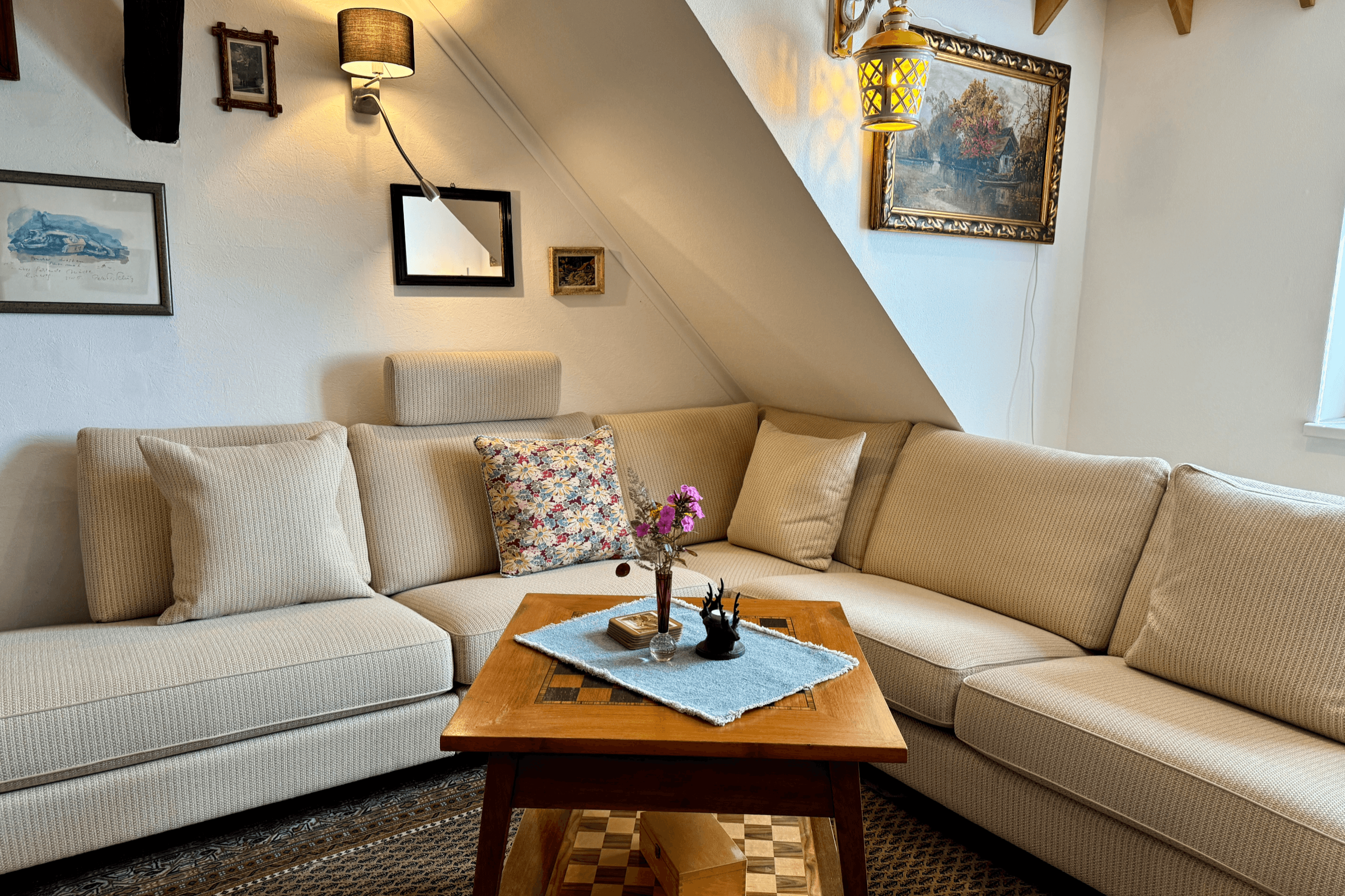 Wohnzimmer Ferienwohnung zwei Müden Örtze