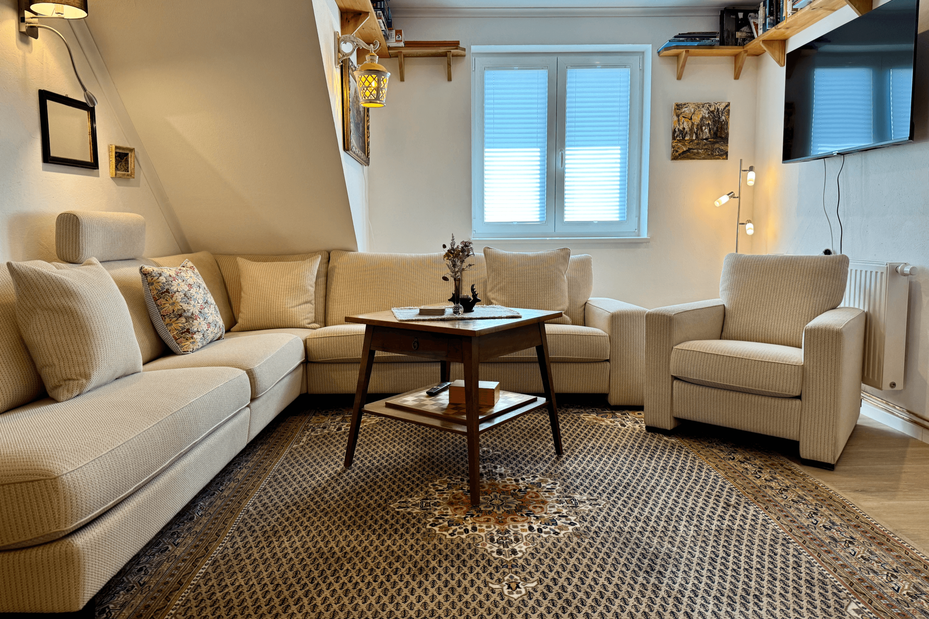 Wohnzimmer in der Ferienwohnung Schulstraße 8 Müden Örtze