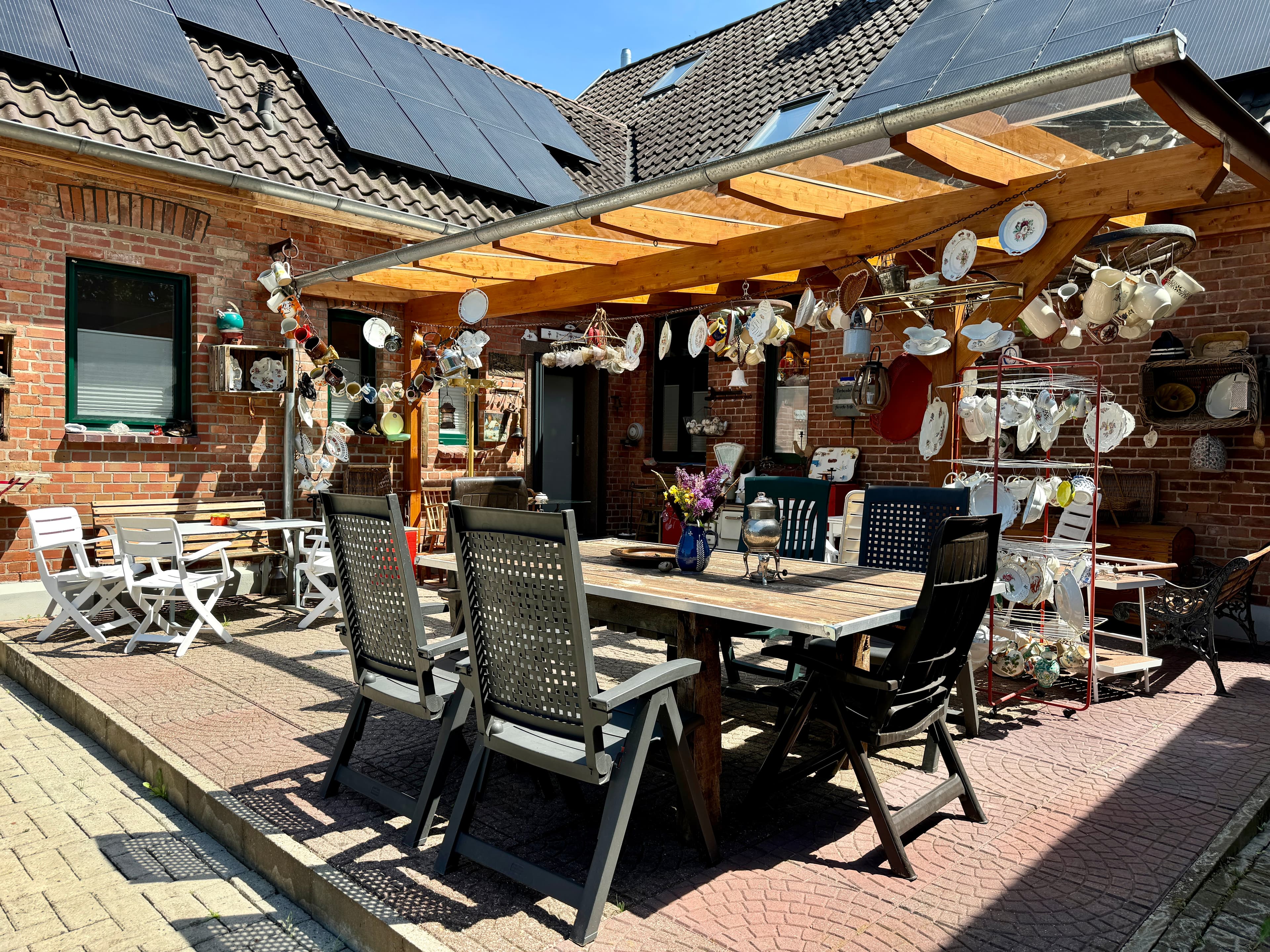 Terrasse Antik Cafe Schulstraße Müden
