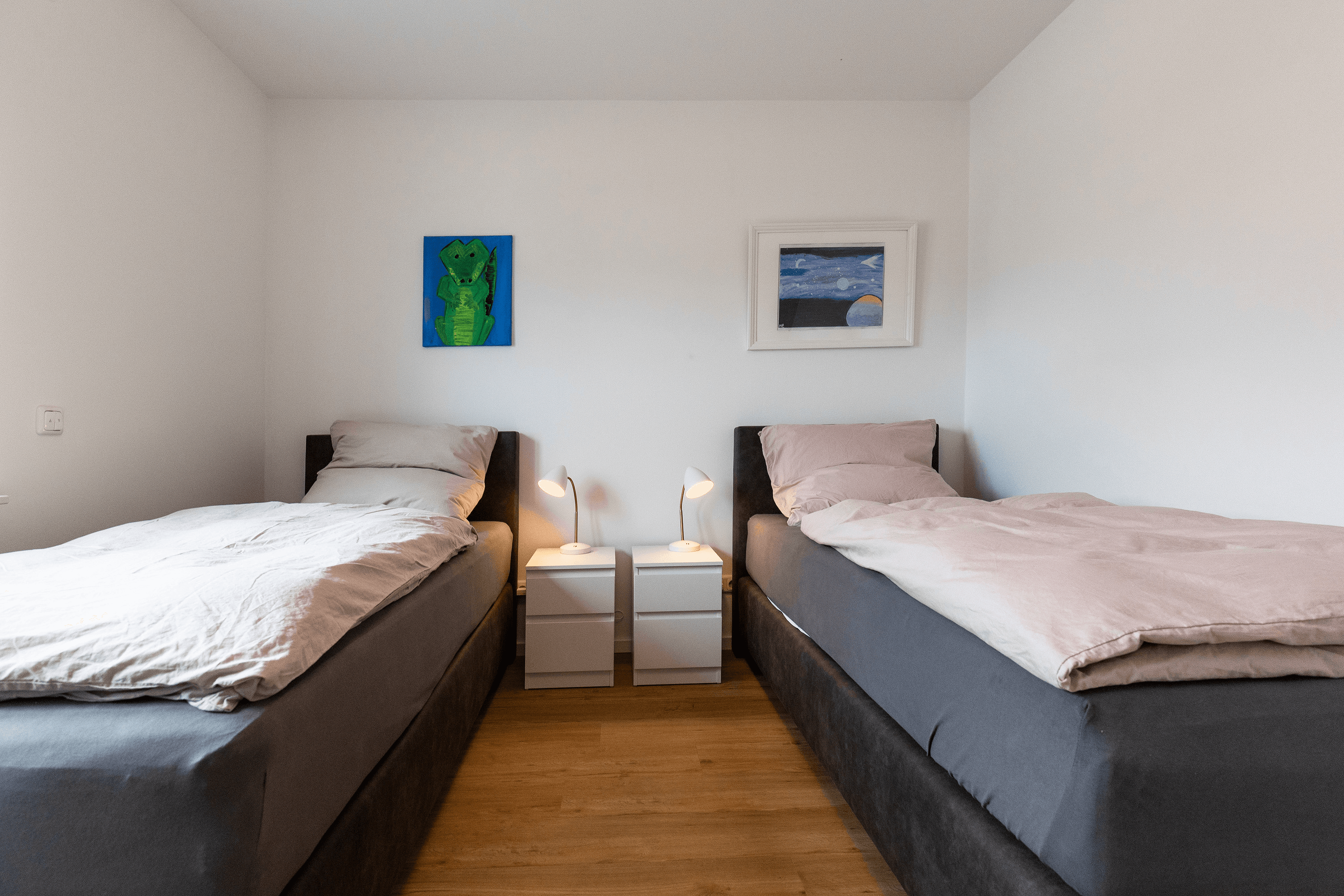 zweites schlafzimmer im ferienhaus wiesenblume lüneburger heide