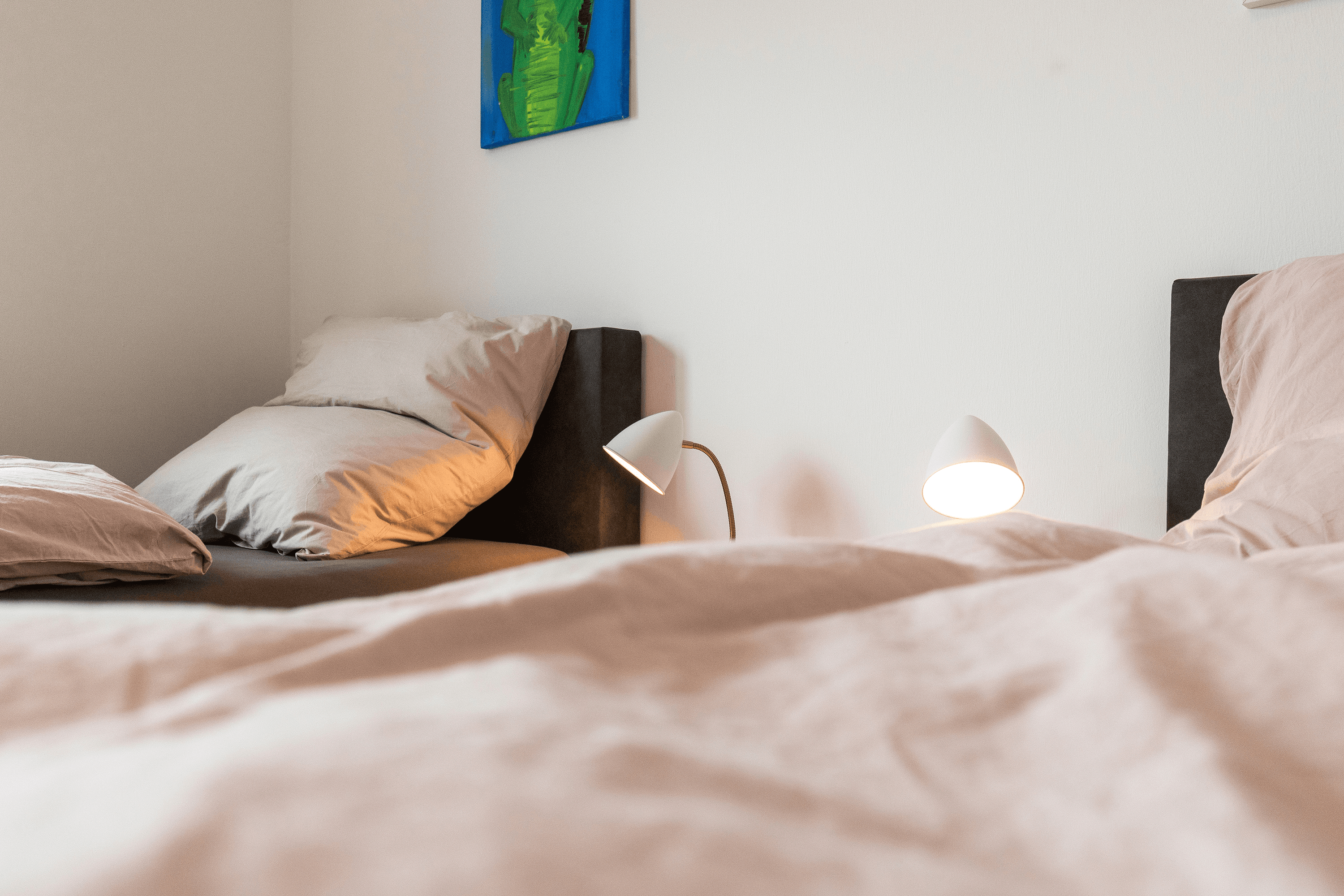 schlafzimmer zwei im ferienhaus wiesenblume lüneburger heide