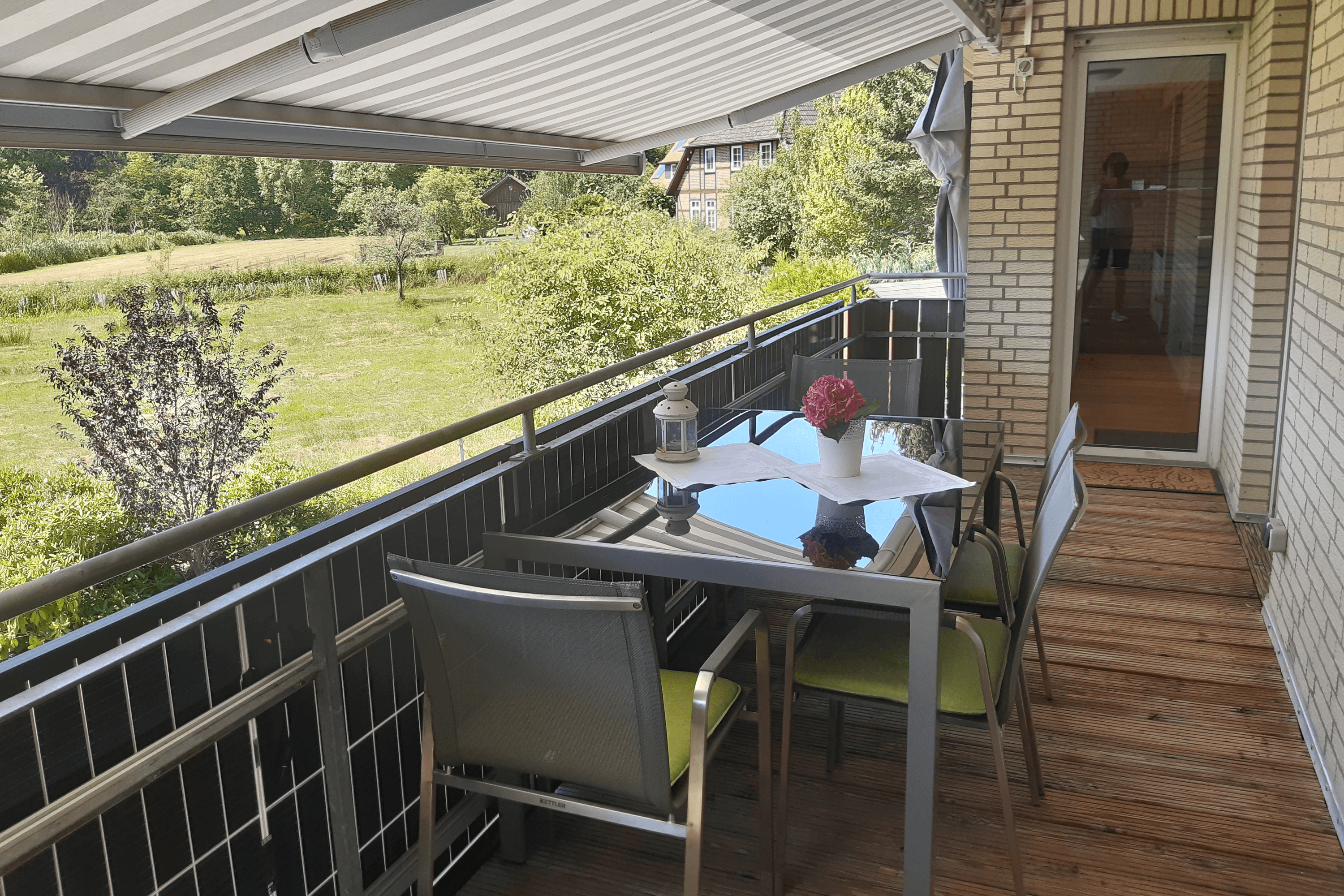 Balkon an der Ferienwohnung Am Mühlenbach Bergen