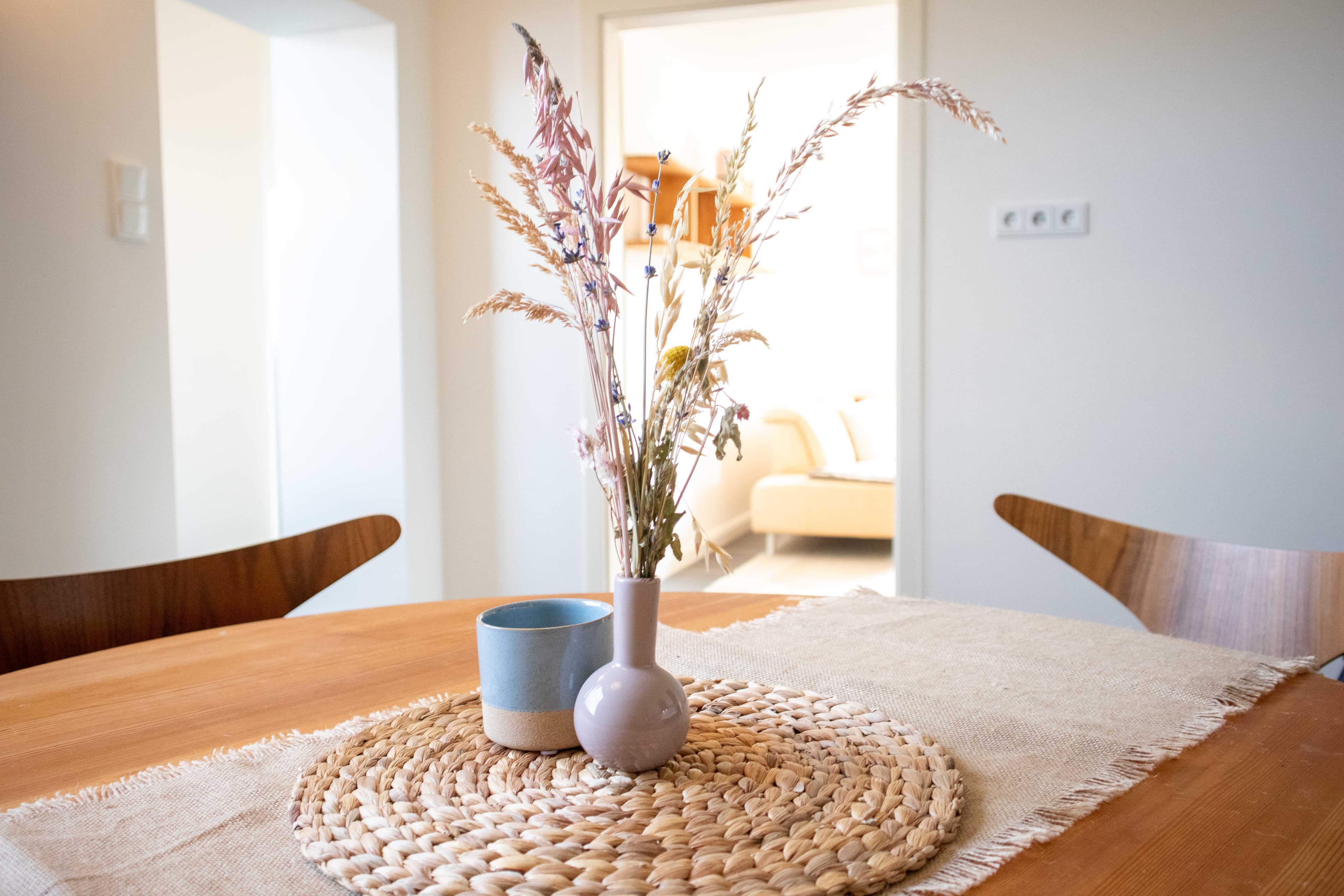 Essplatz in der Ferienwohnung Stellah in der Lüneburger Heide