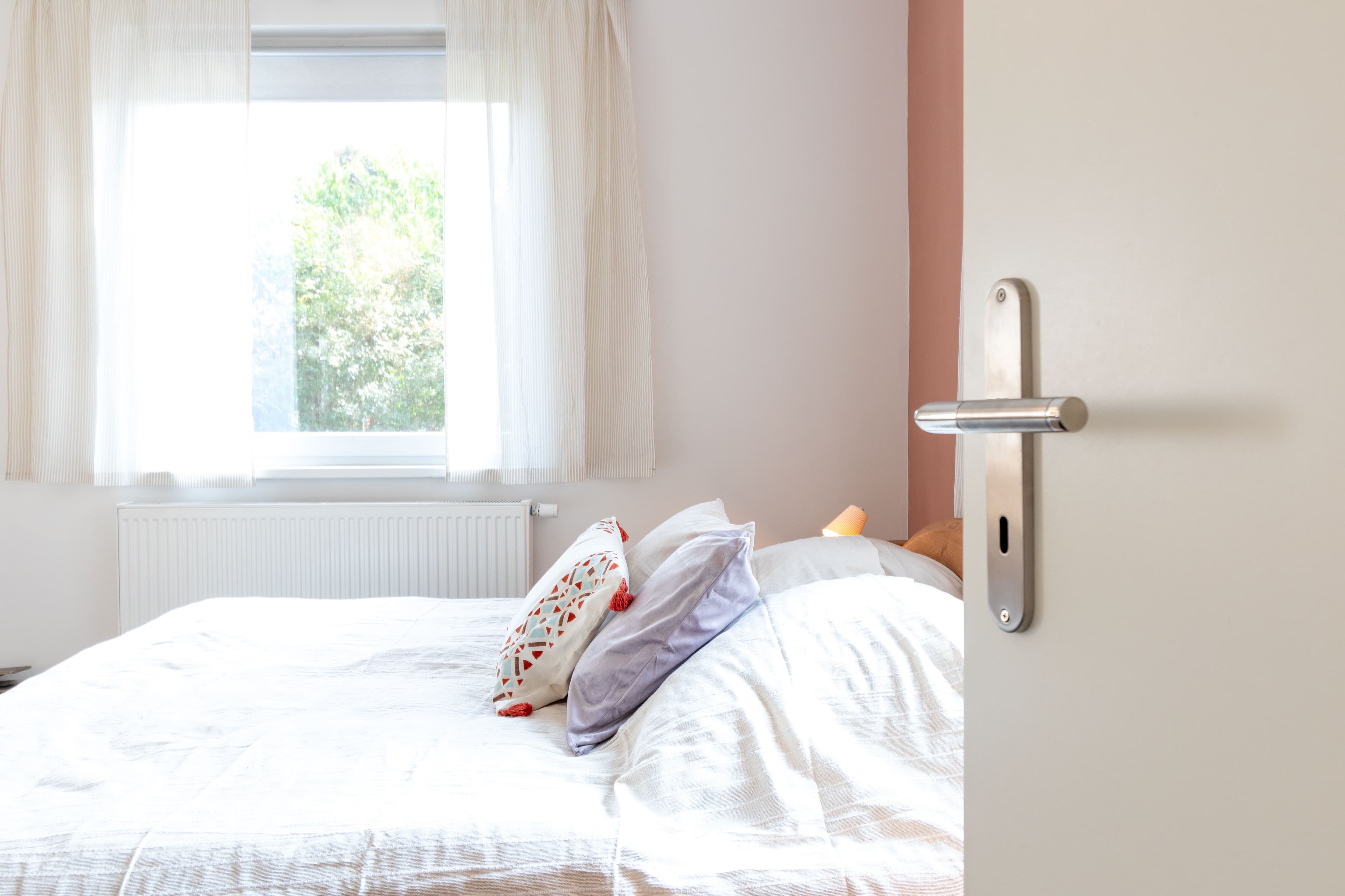 Blick ins Grüne in der Ferienwohnung Stellah in der Lüneburger Heide