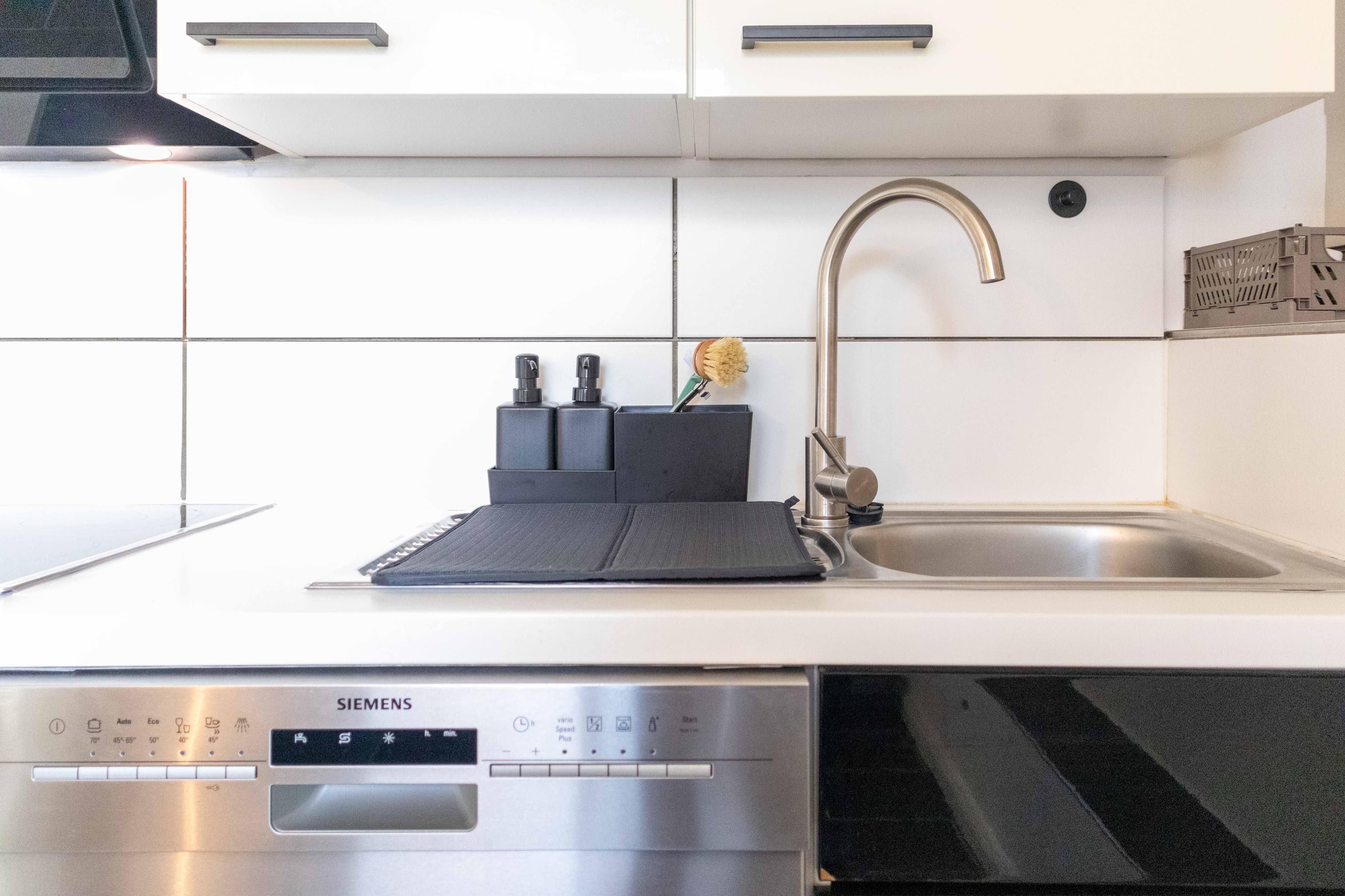 Waschbecken in der Ferienwohnung Stellah in der Lüneburger Heide