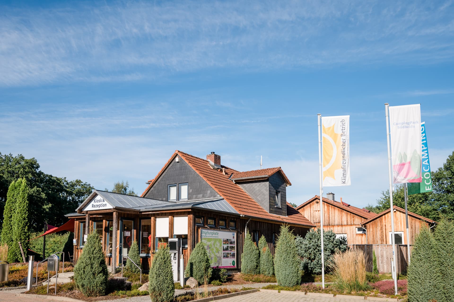 check in an der rezeption des campingplatzes in der südheide