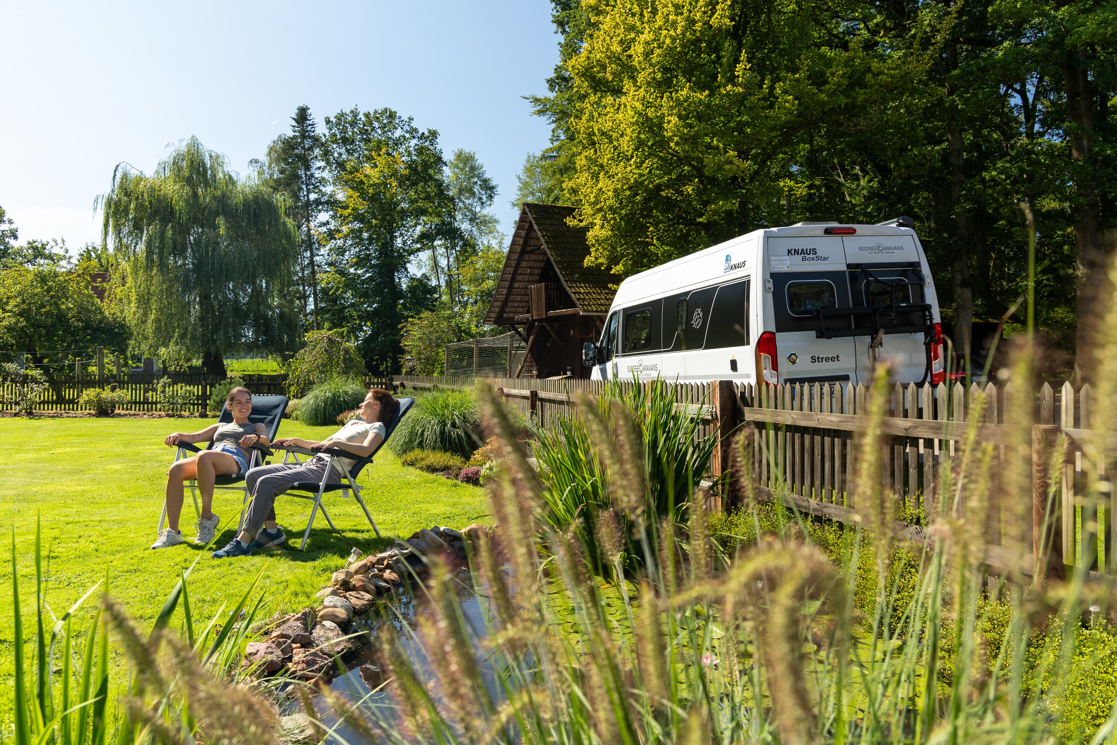 Camping in der Natur in der Lüneburger Heide