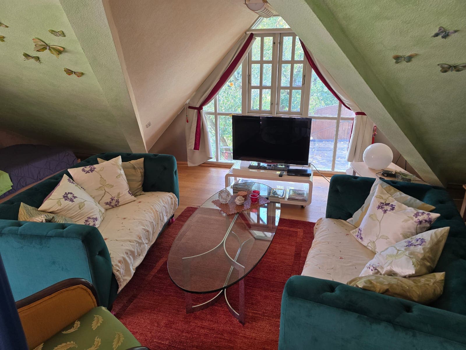 Wohnzimmer in der Ferienwohnung Fischer Bröckel