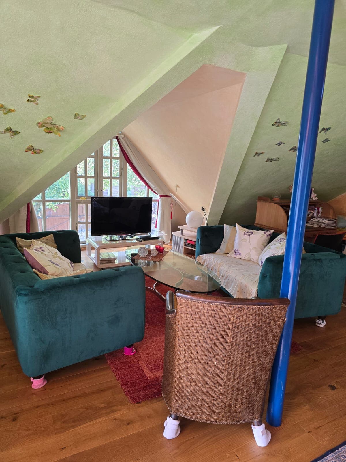 Wohnzimmer in der Ferienwohnung Fischer Bröckel
