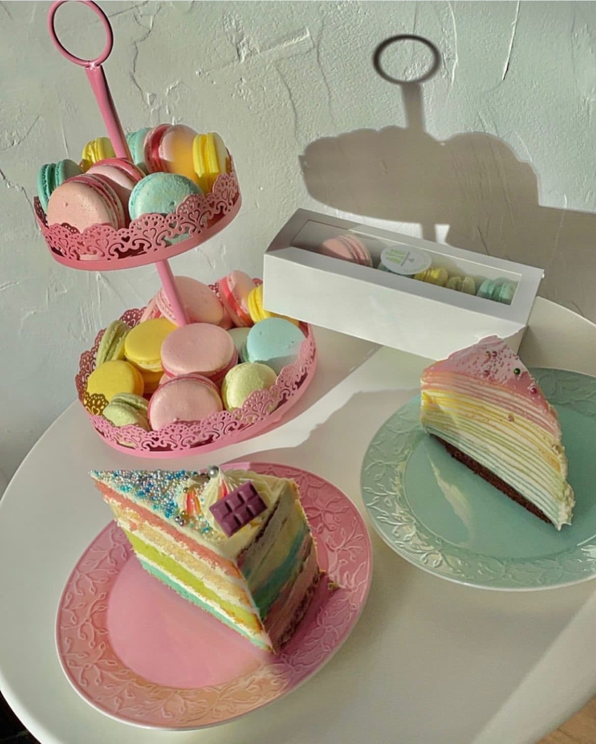 Heide Macarons im Café am Dorfteich in Schneverdingen