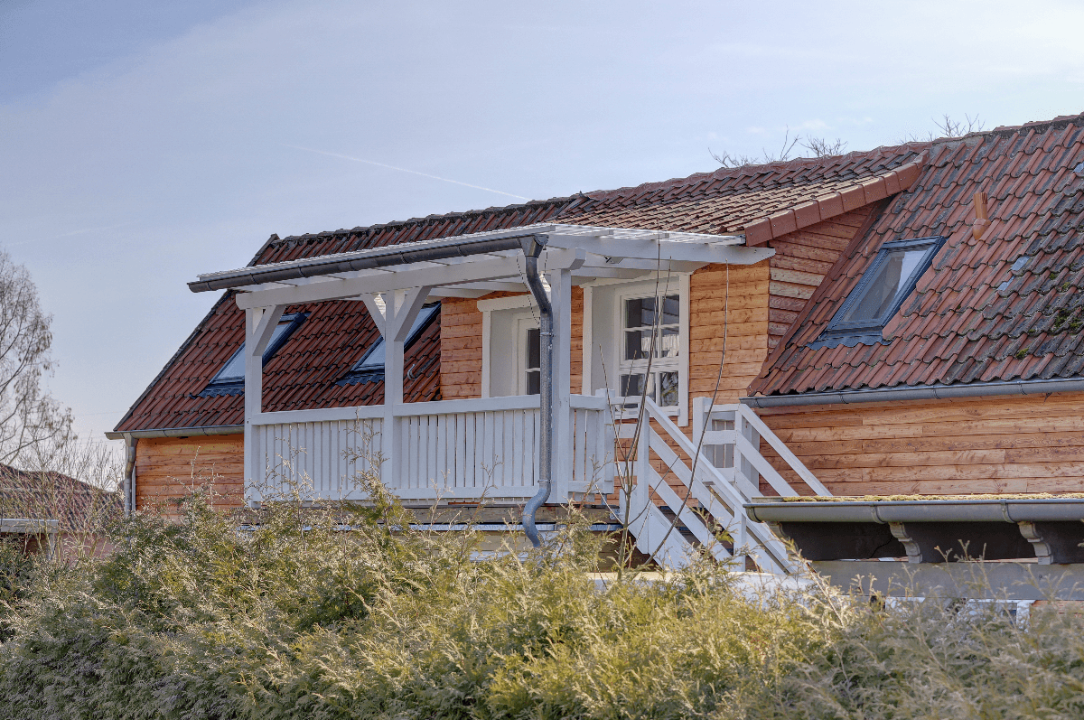 MiRiS Ferienwohnung Celle Außenansicht mit Terrasse