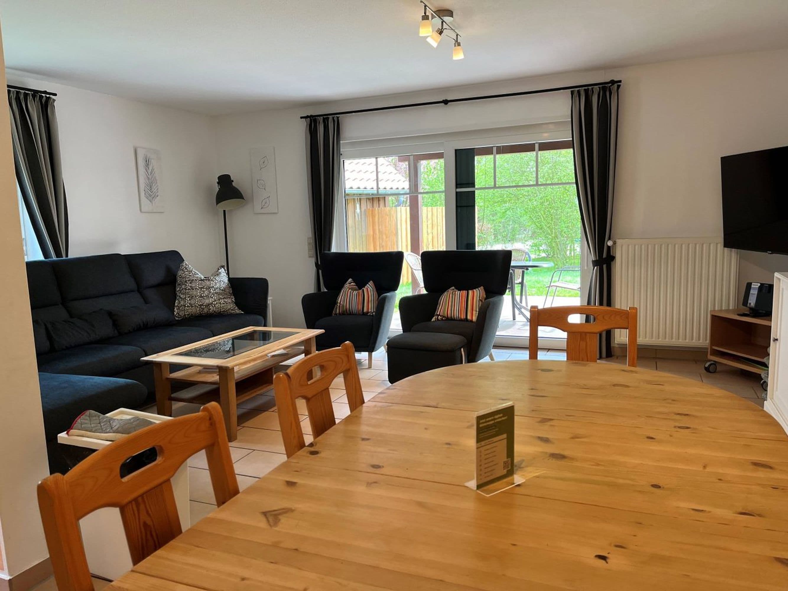 Wohnzimmer in der Ferienwohnung Schwalbennest auf dem Ferienhof Stegen in Wietzendorf
