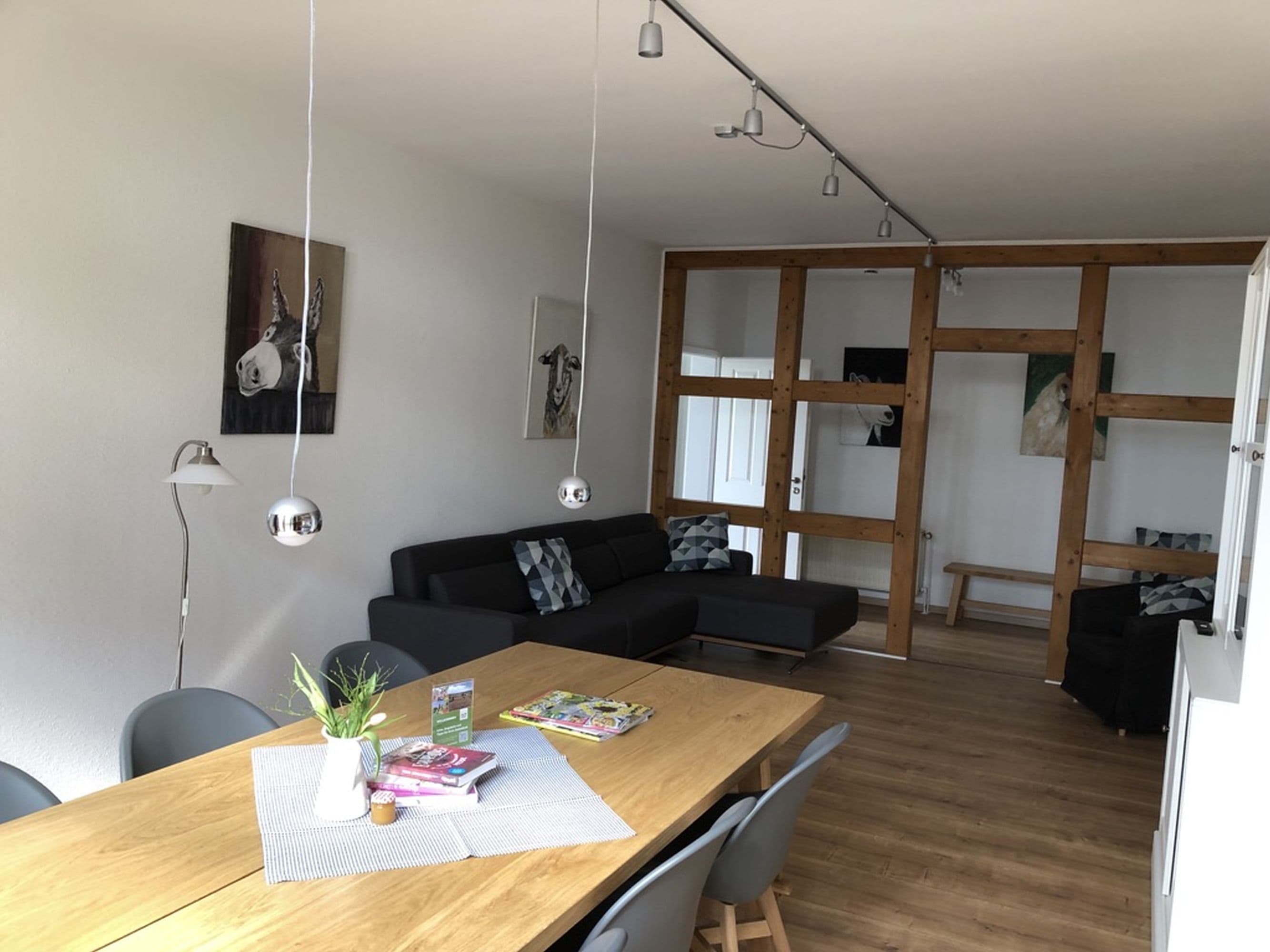 Wohnzimmer in der Ferienwohnung Waldesruh auf dem Ferienhof Stegen in Wietzendorf