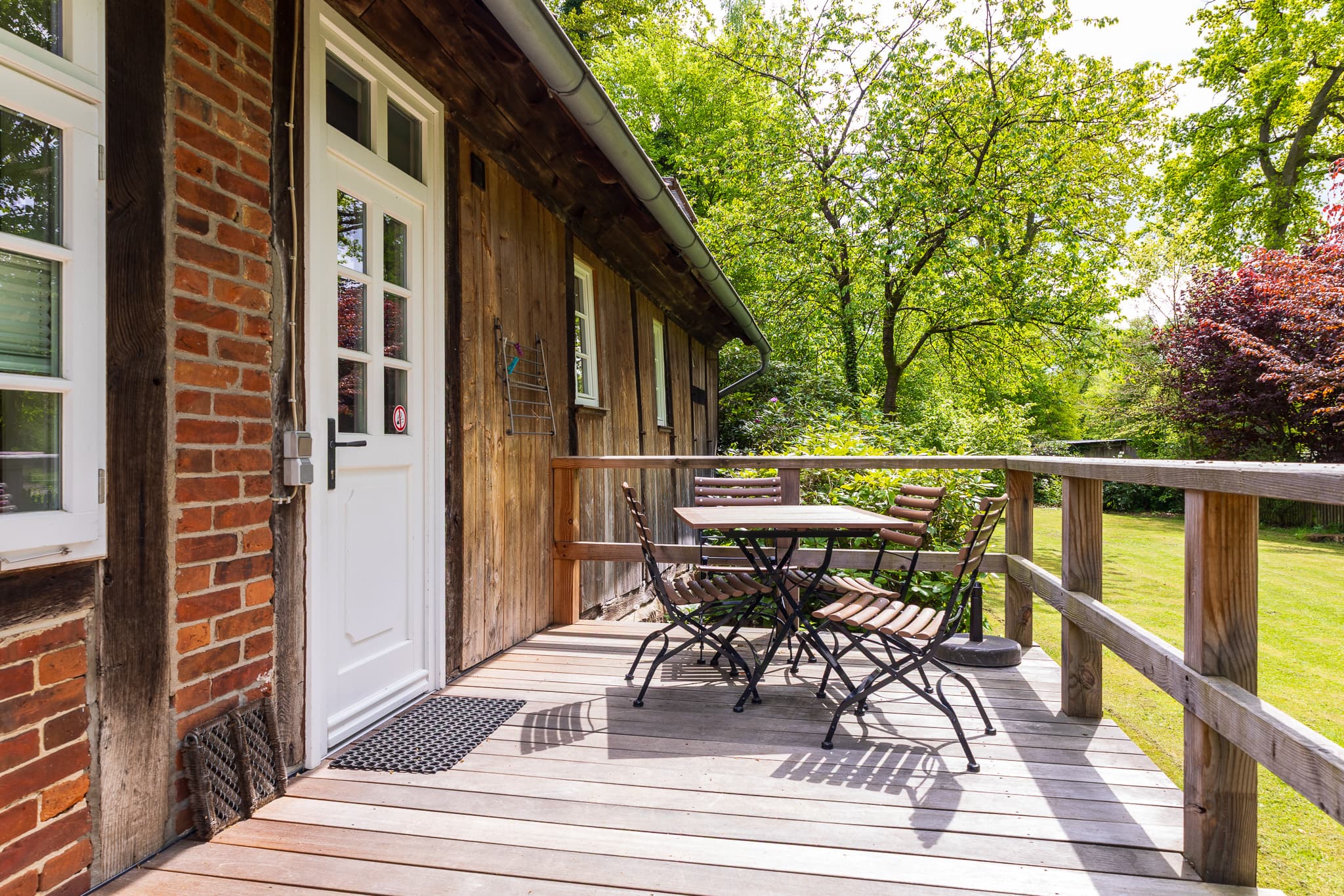 Terrasse der Ferienwohnung Ponywiese in Müden