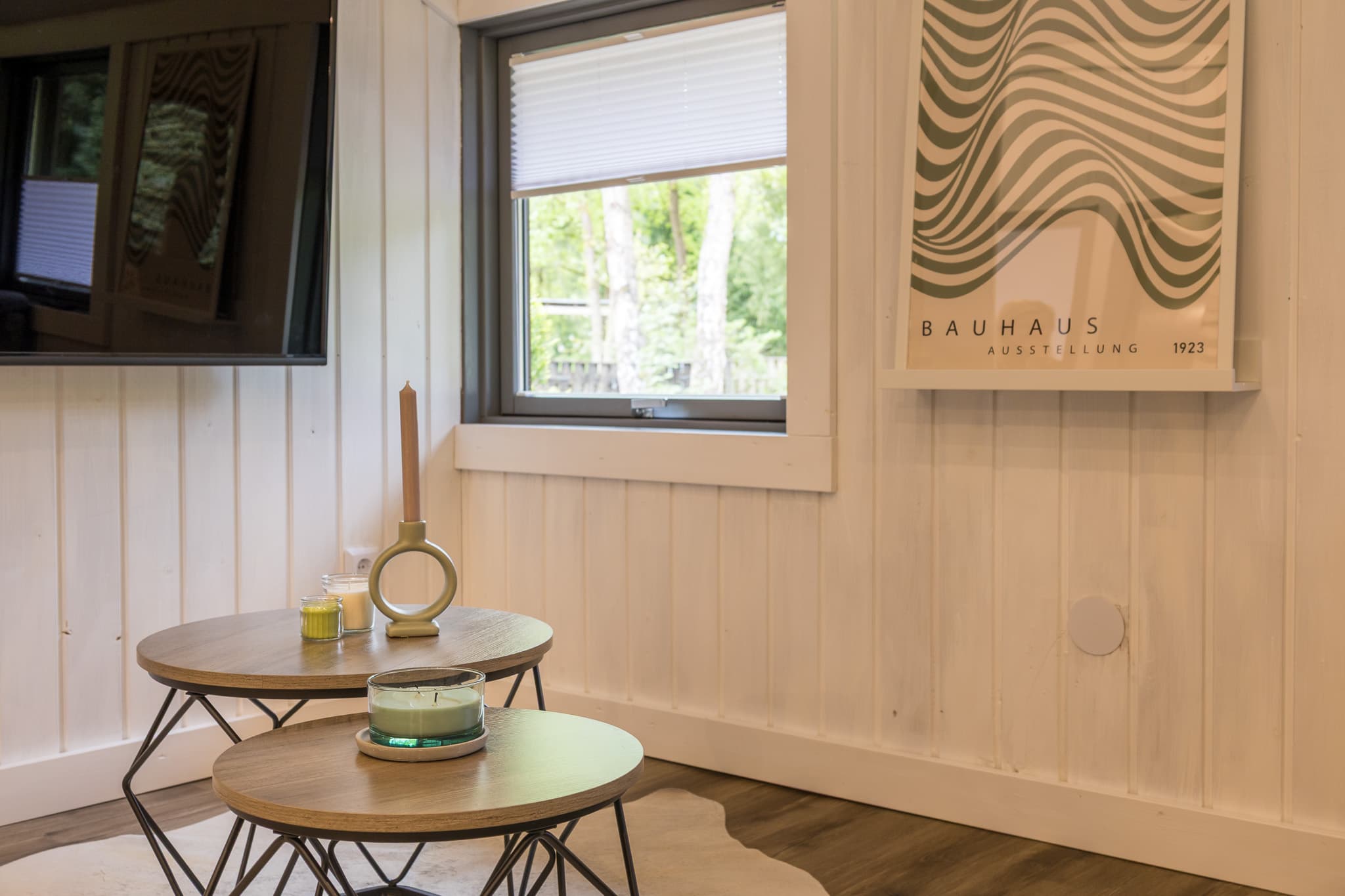 Wohnzimmer im Ferienhaus Trä Hus