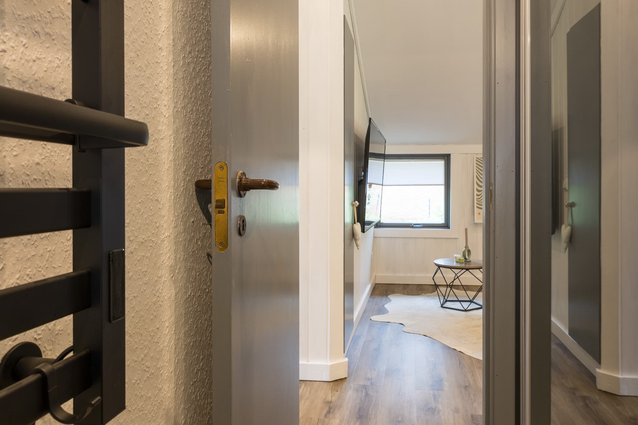 Ferienhaus Trä Hus Blick ins Wohnzimmer