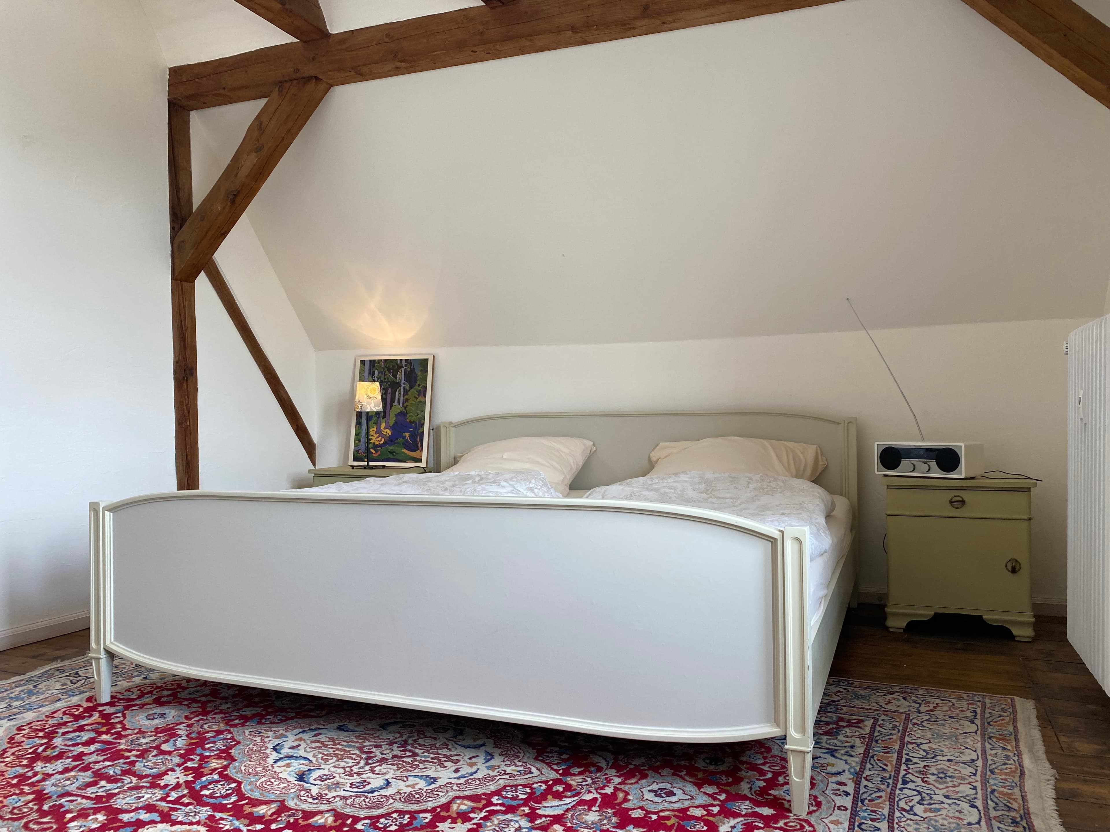 Schlafzimmer in der Ferienwohnung Otto Haesler in Hermannsburg