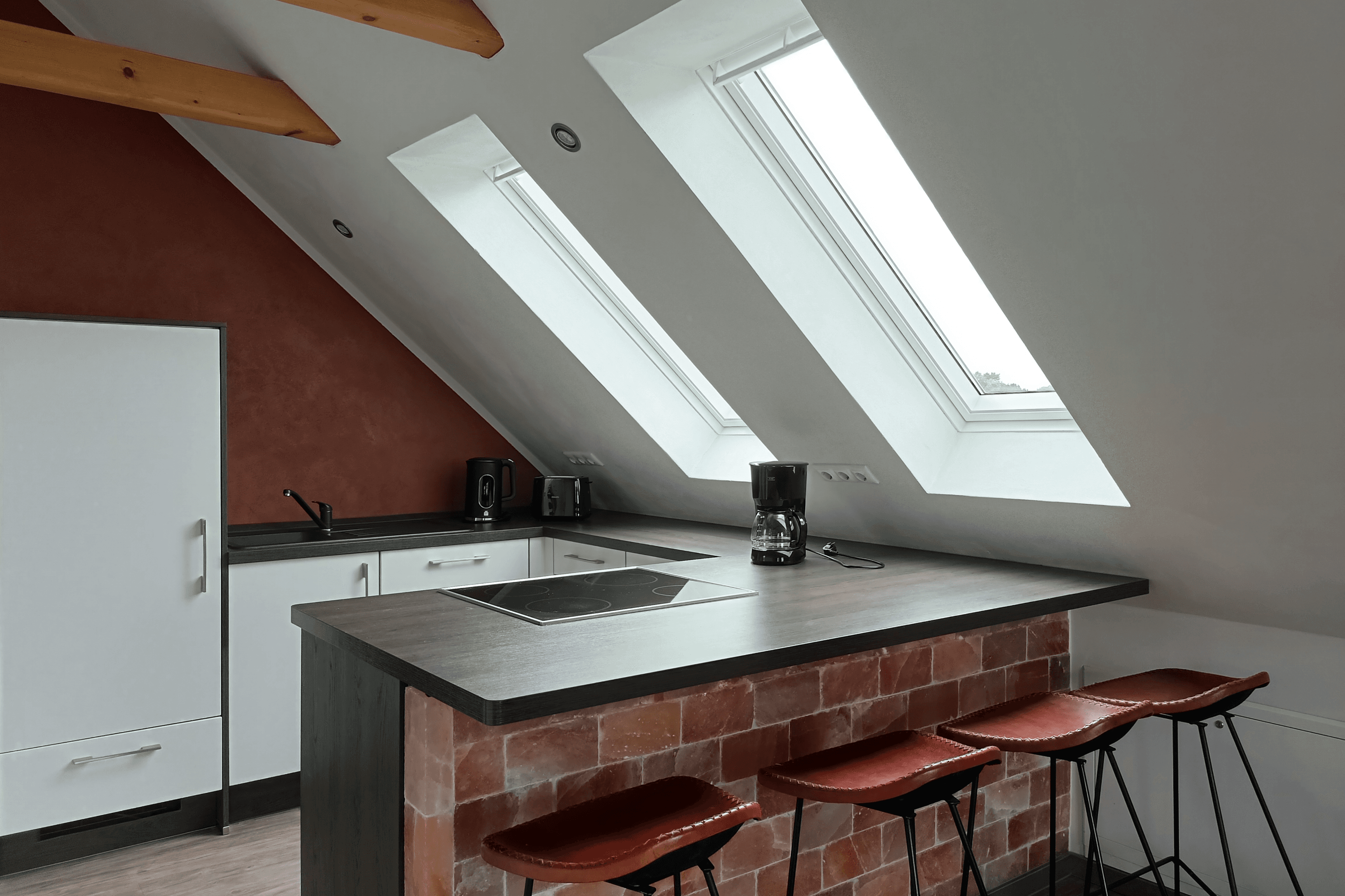 Küche in der Ferienwohnung Allerblick in Celle