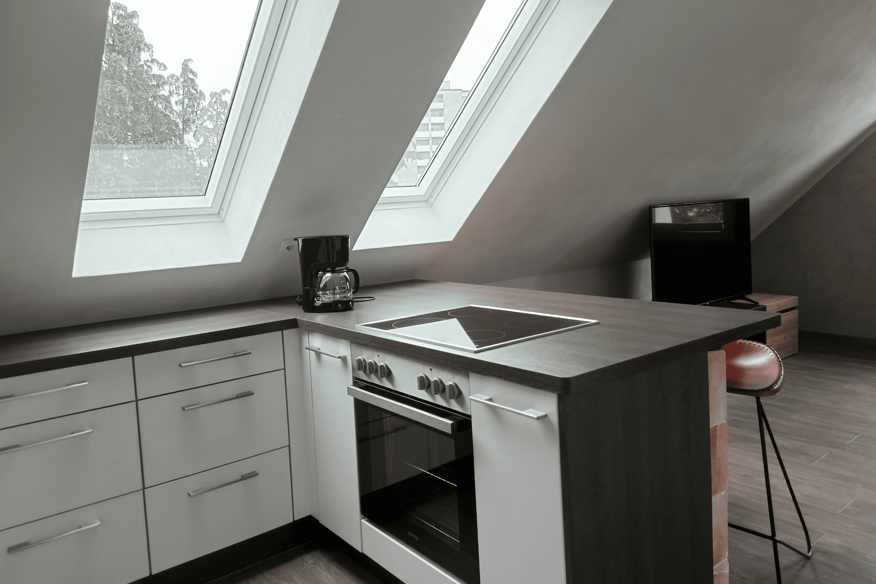 Küche in der Ferienwohnung Allerblick in Celle