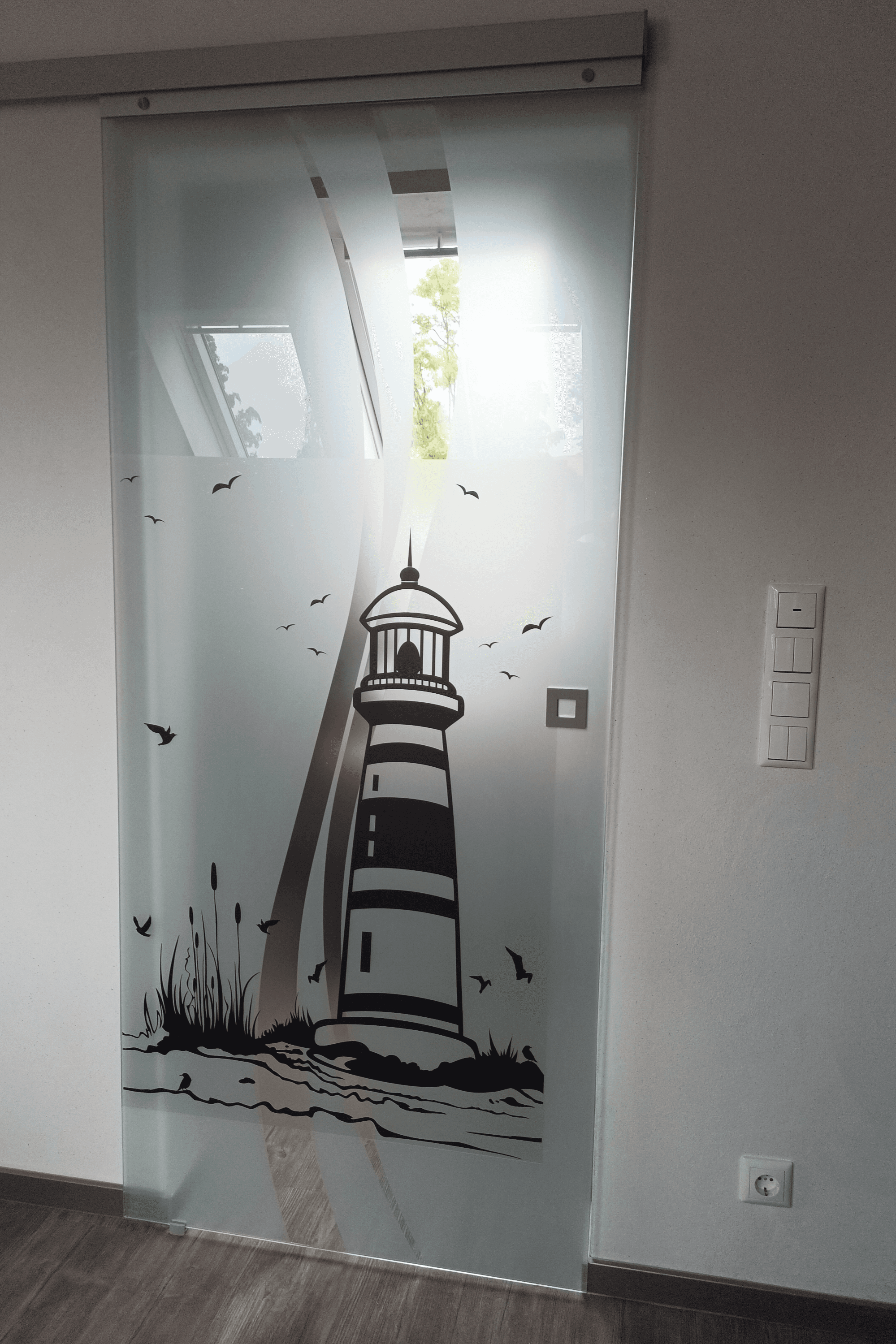 Badezimmertür in der Ferienwohnung Allerblick in Celle