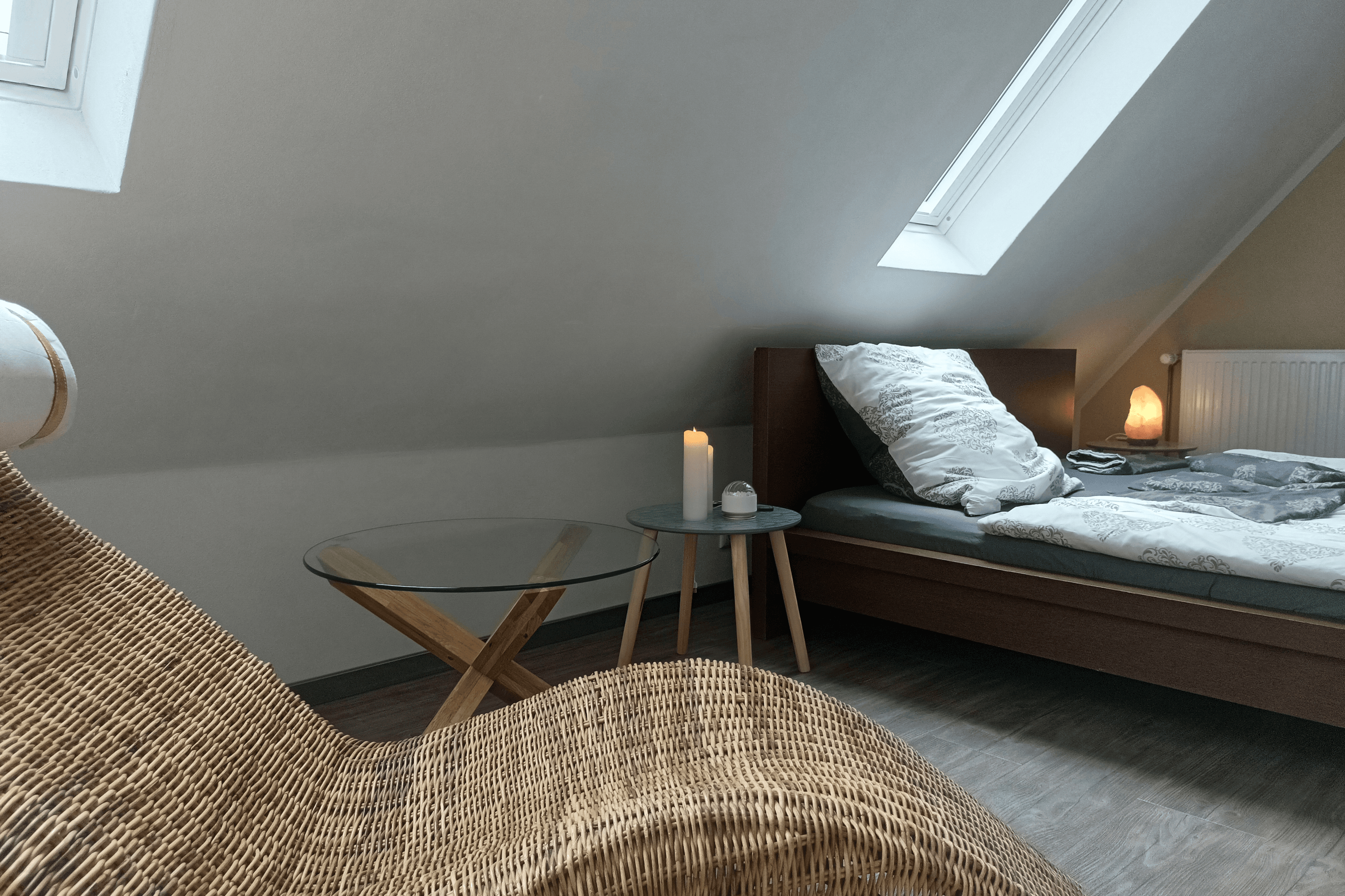 Schlafzimmer in der Ferienwohnung Allerblick in Celle