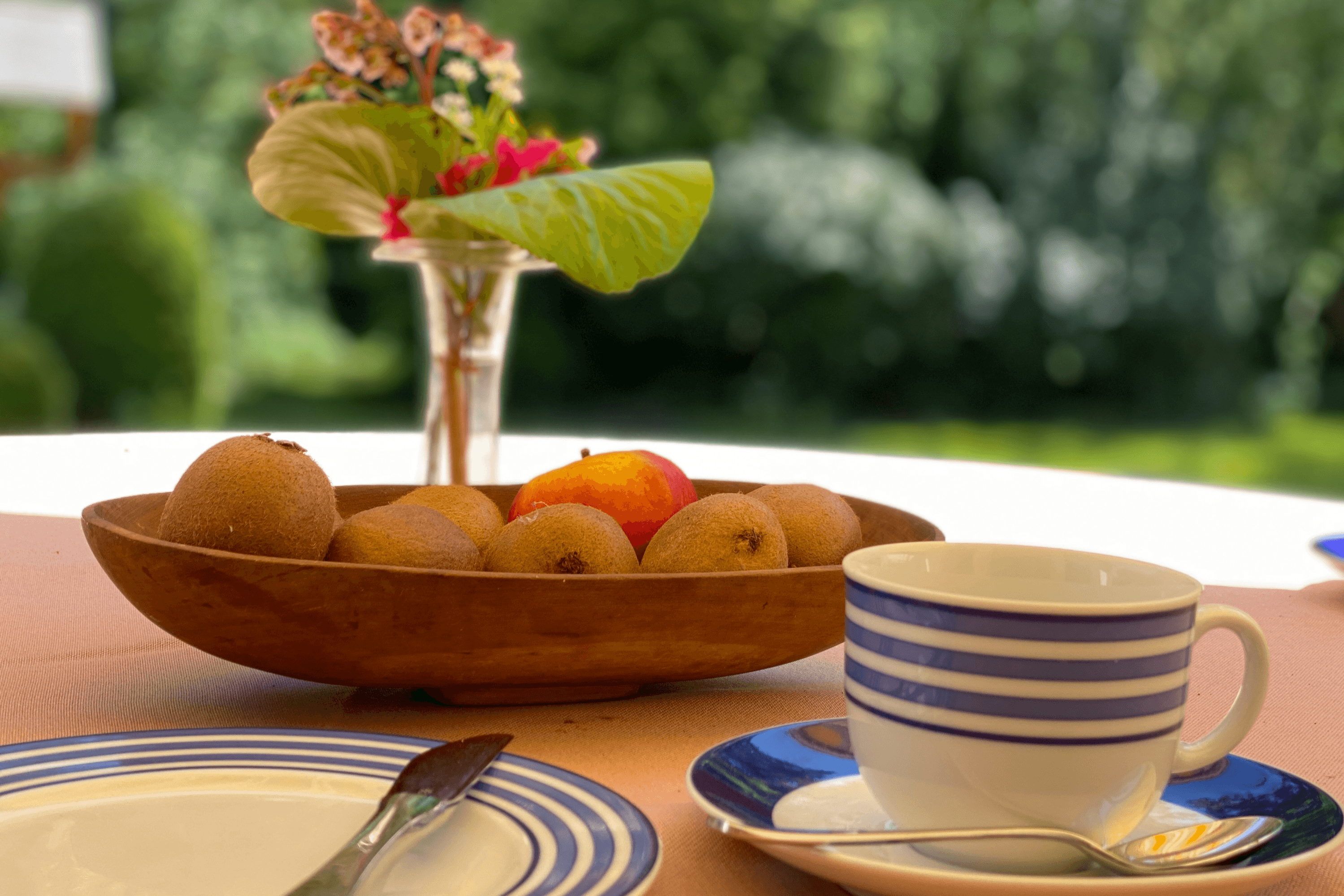 Auf der Terrasse der Ferienwohnung Heide-Tukkul in Hermannsburg