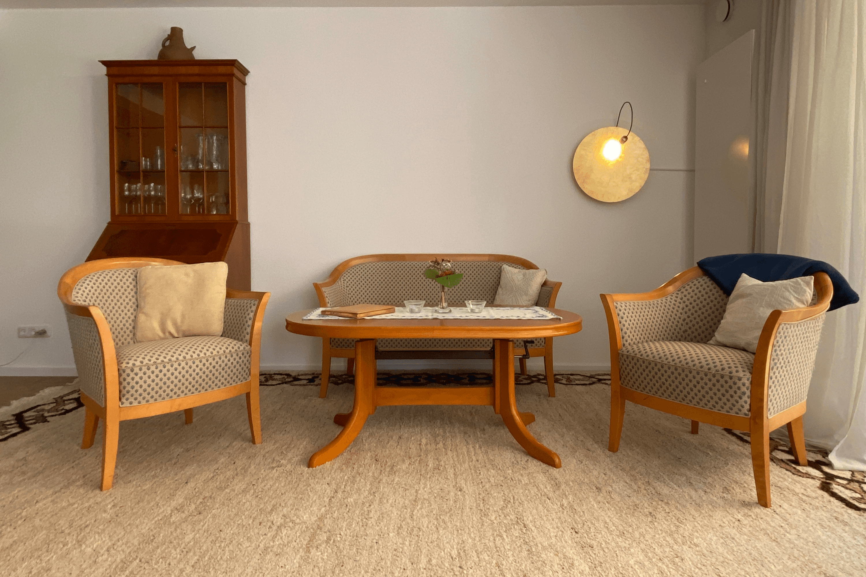 Wohnzimmer in der Ferienwohnung Heide-Tukkul in Hermannsburg