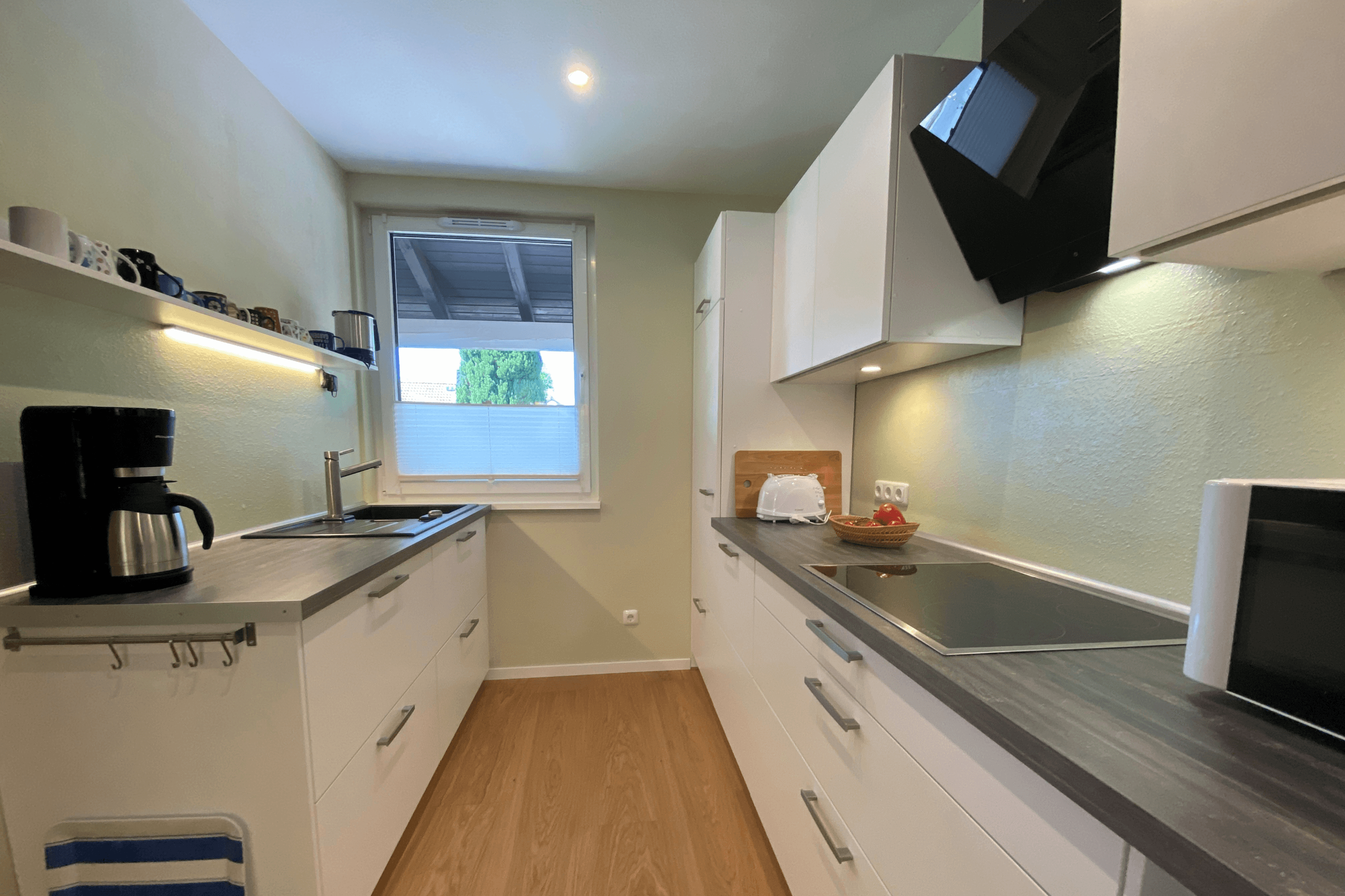 Küche in der Ferienwohnung Heide-Tukkul in Hermannsburg