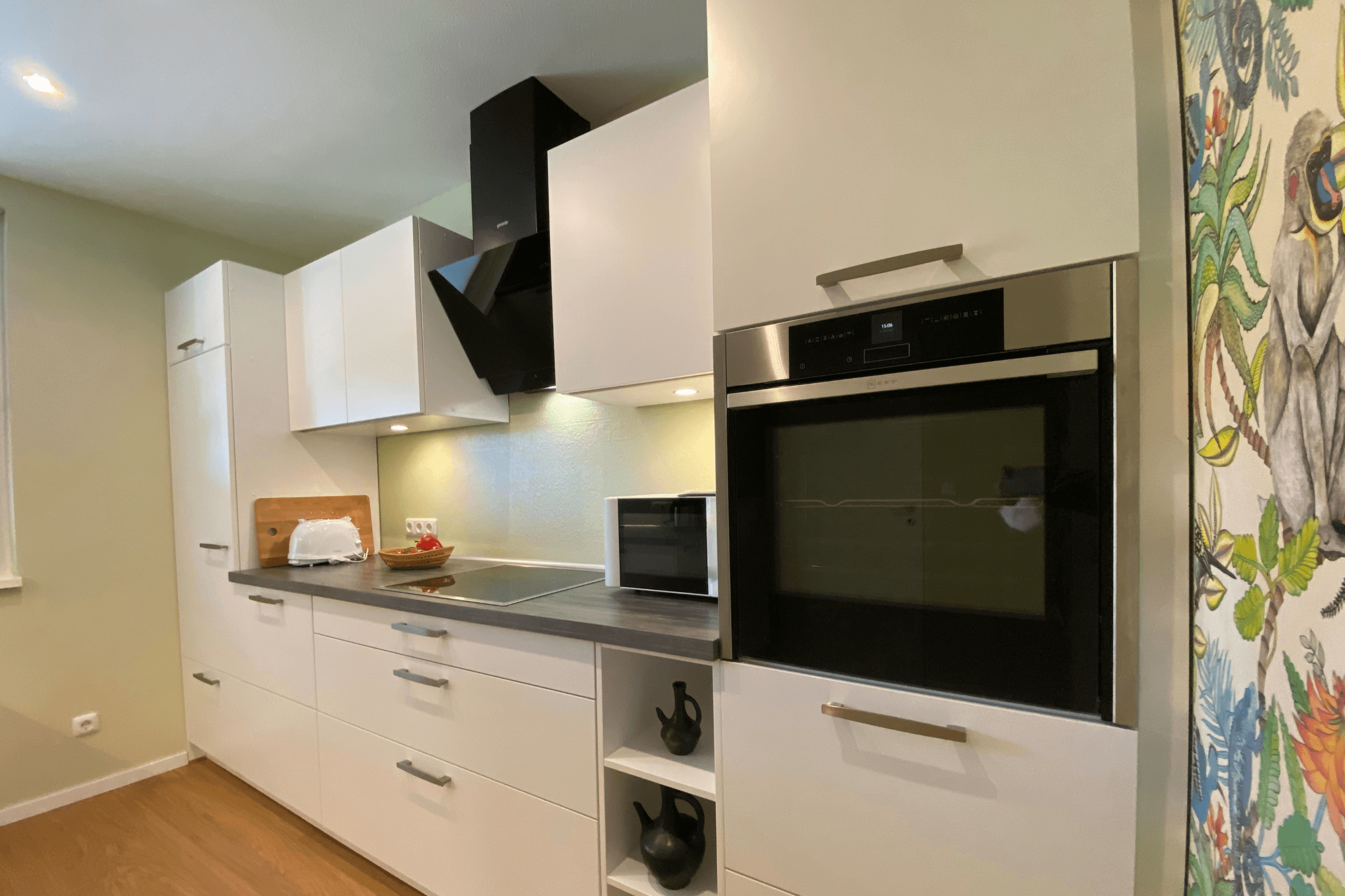 Küche in der Ferienwohnung Heide-Tukkul in Hermannsburg