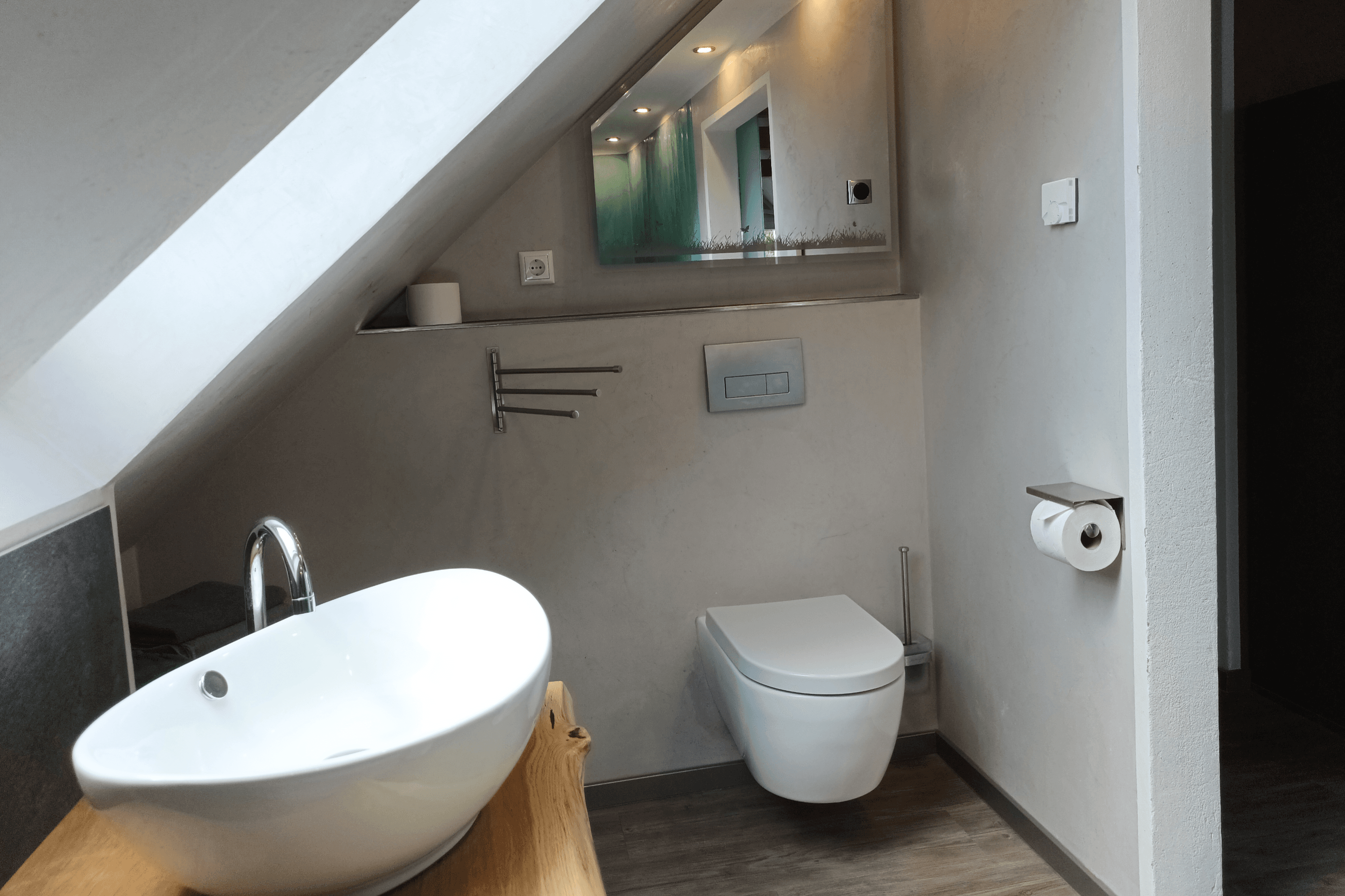 Badezimmer in der Ferienwohnung Allerblick Celle