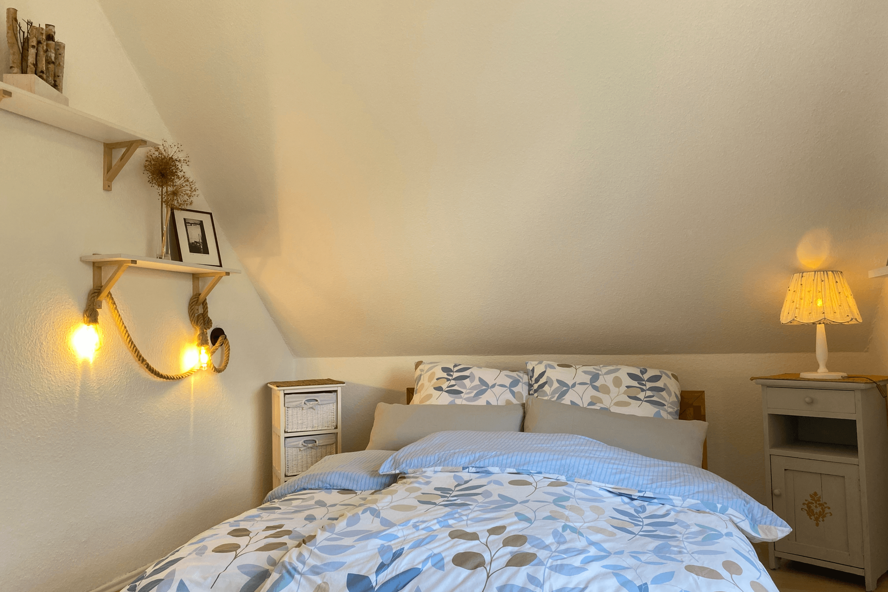 Schlafzimmer Ferienhaus am Heidesee in Müden Örtze