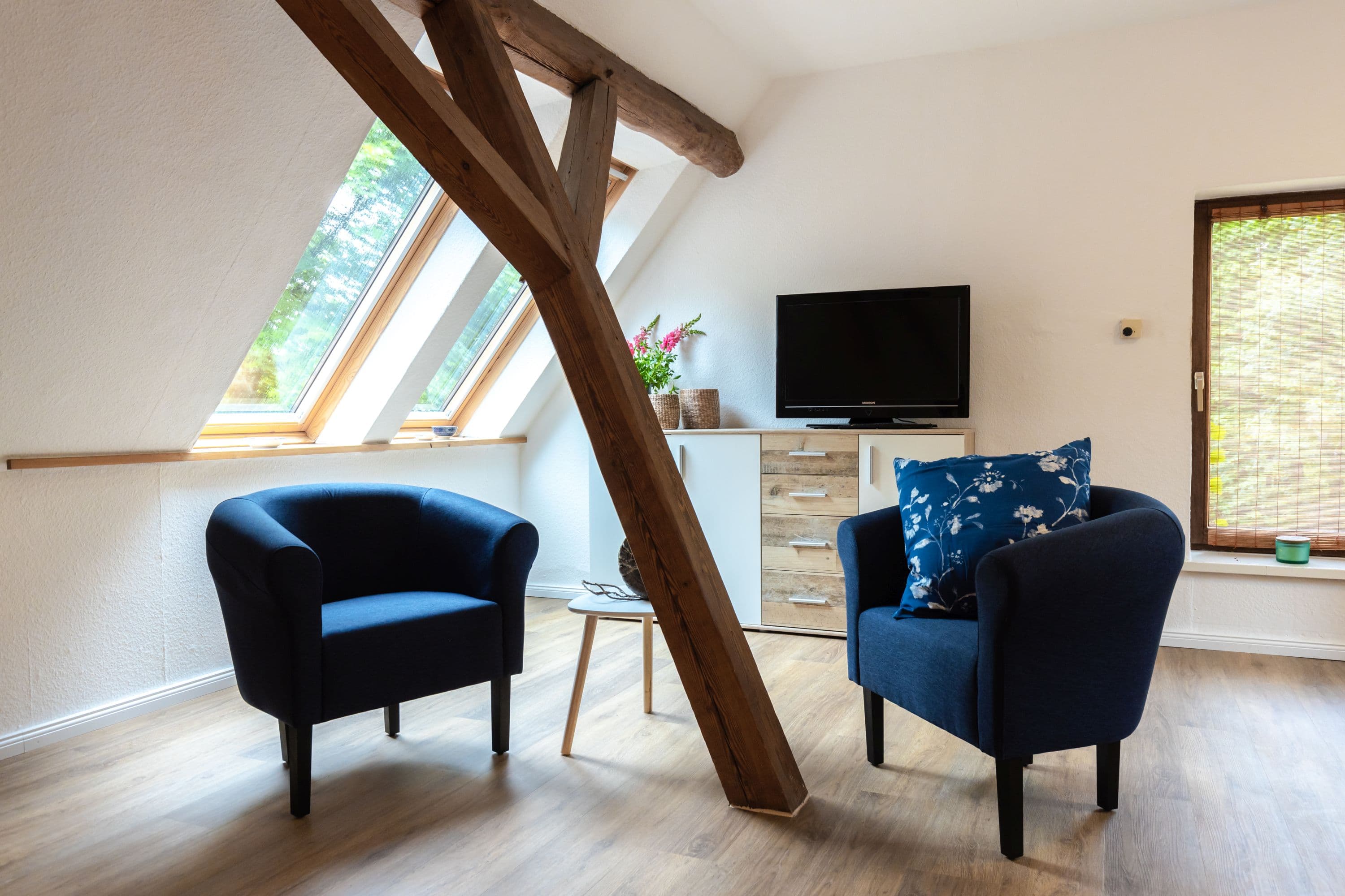 Schlafzimmer in dem Ferienhaus Heidschnuckenhof Niederohe