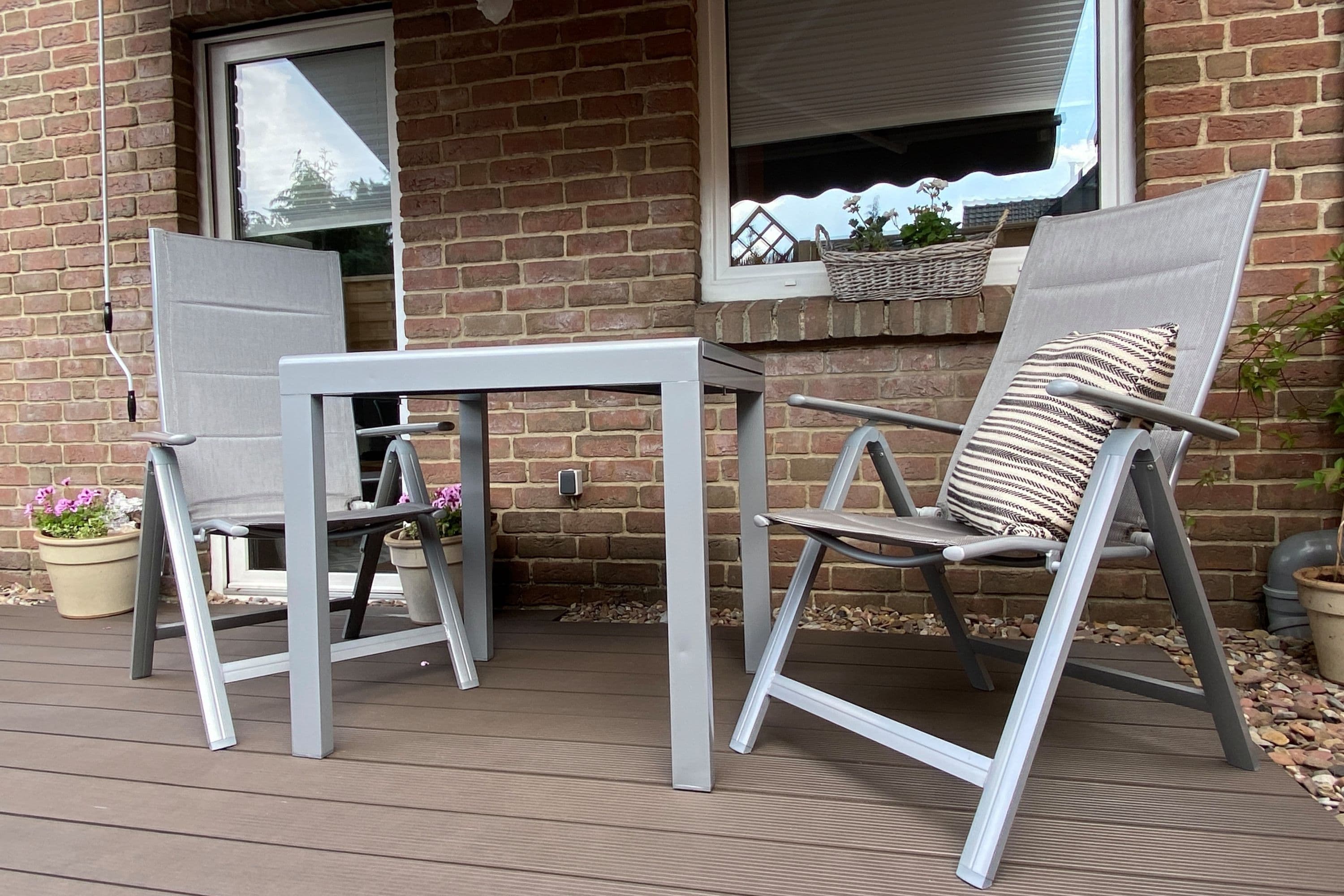 Terrasse an der Ferienwohnung Weber Müden Örtze