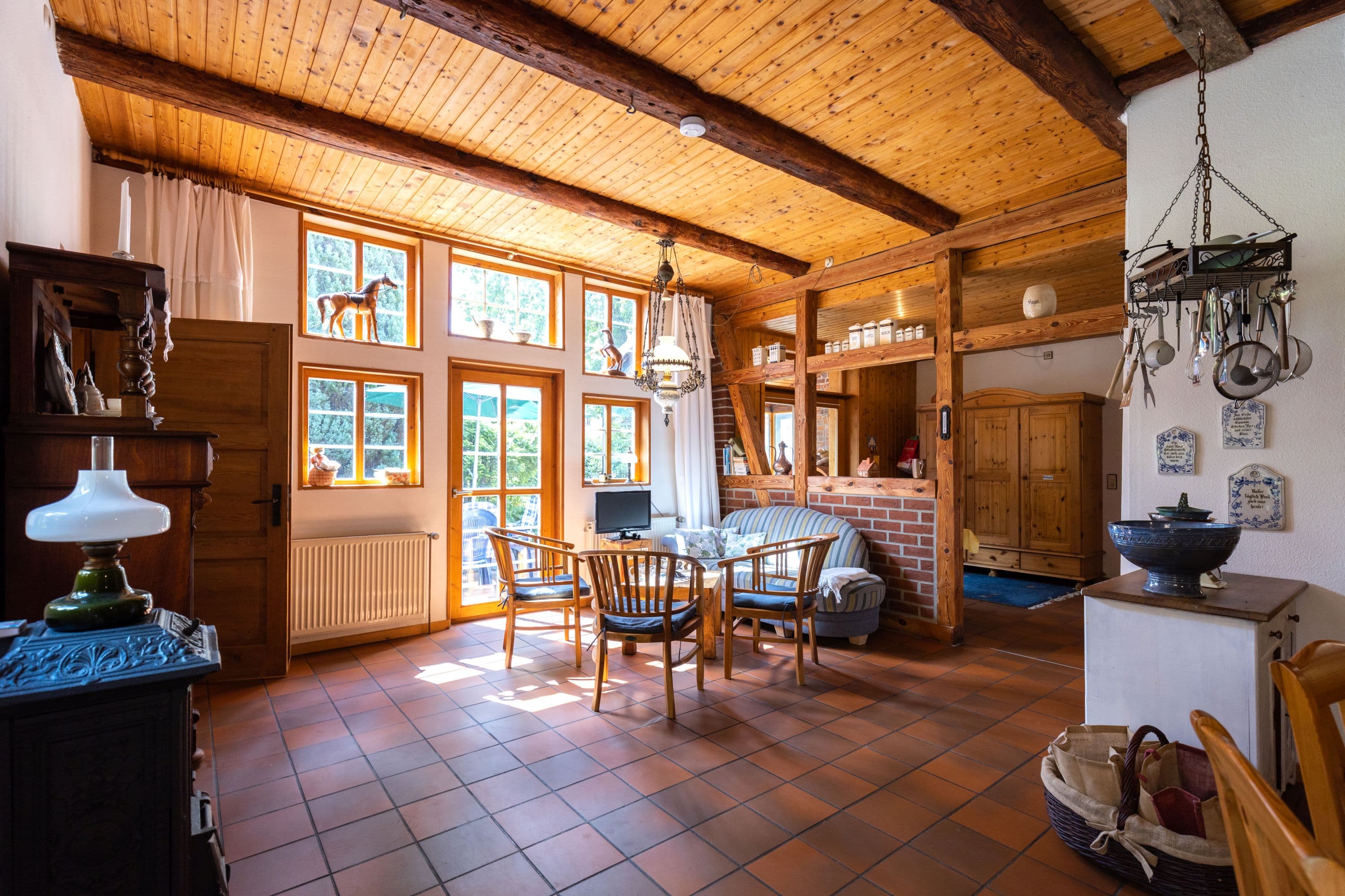 Wohnzimmer im Ferienhaus Schneider in Wietze