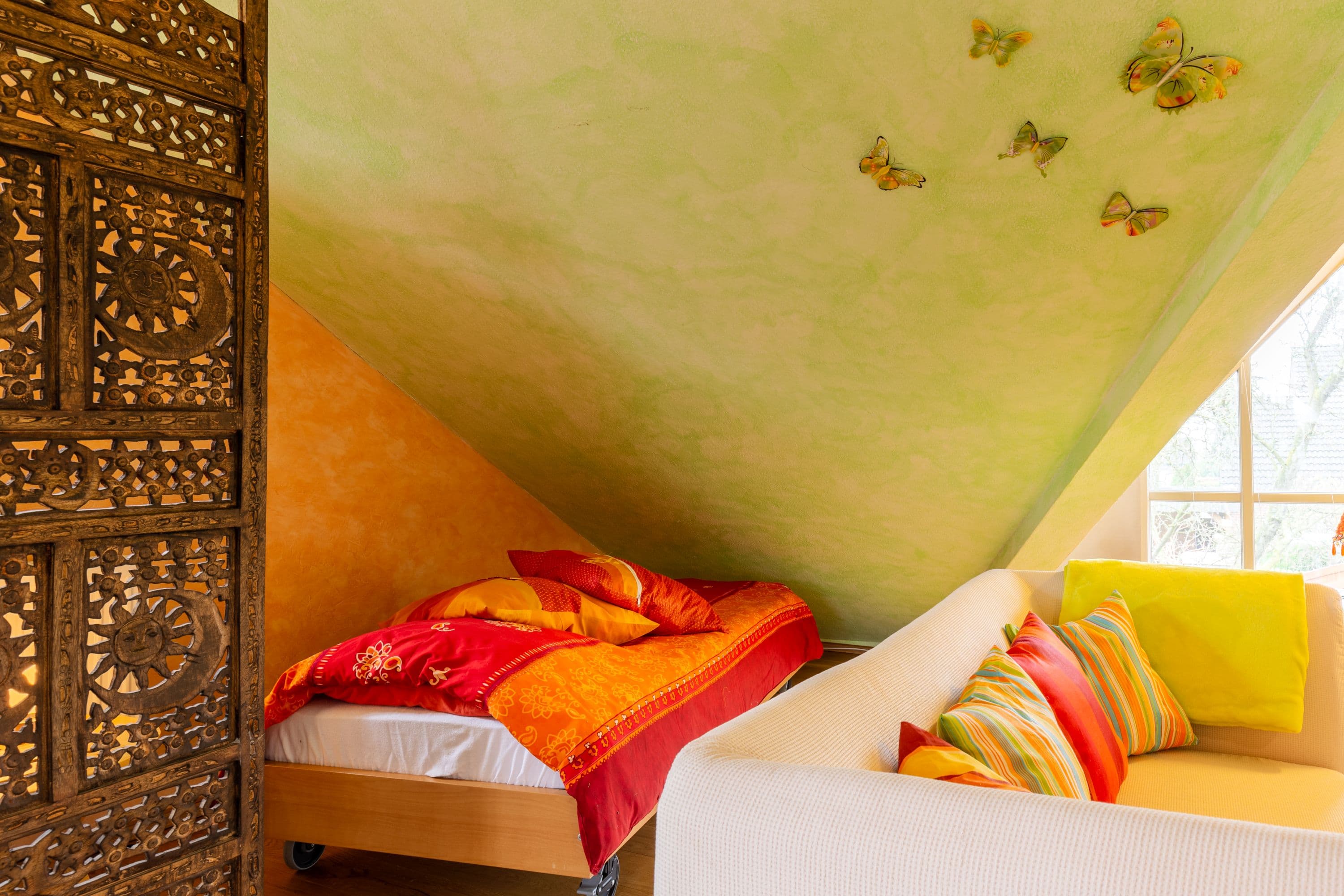 Einzelbett in der Ferienwohnung Fischer