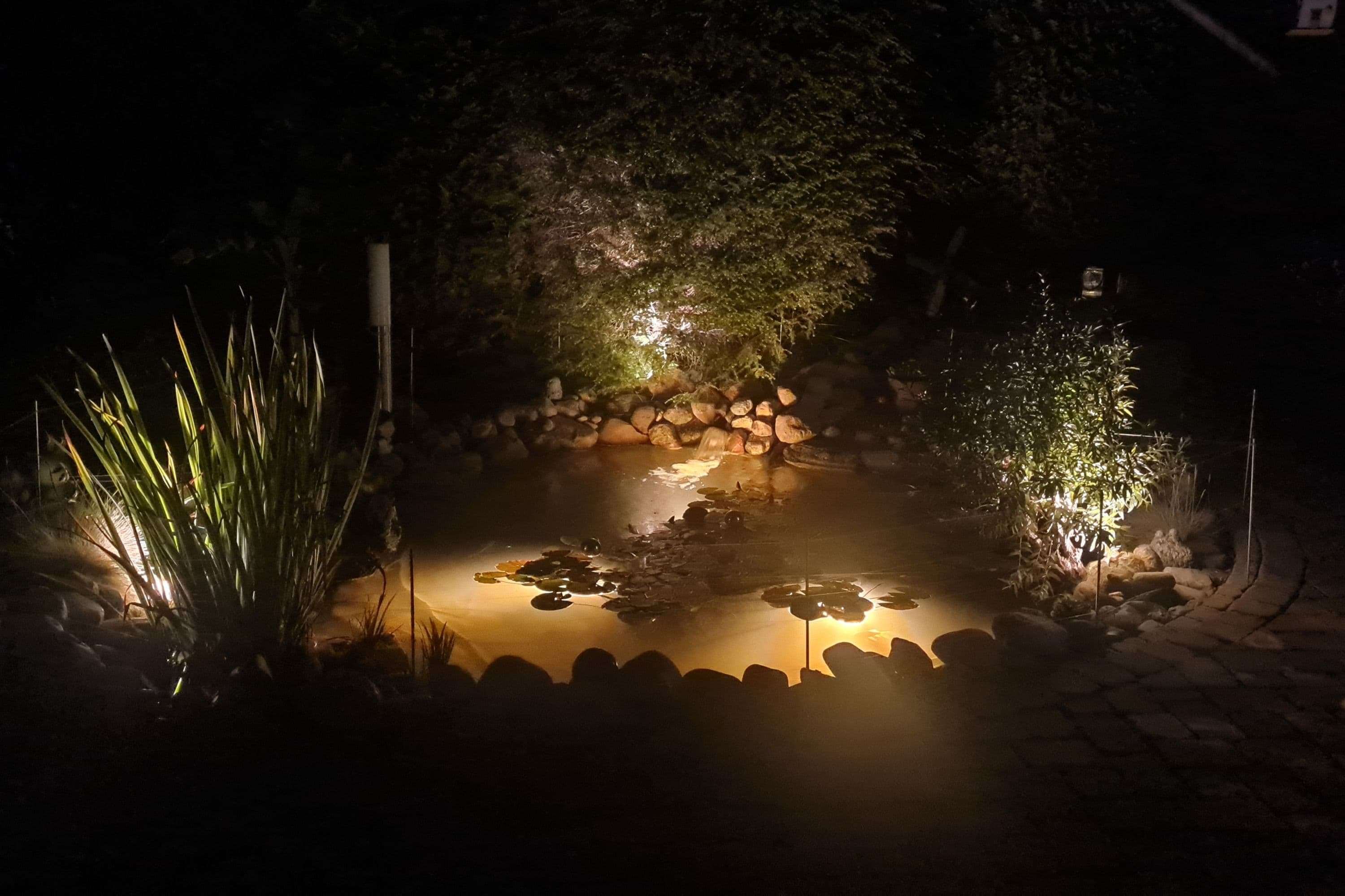 Ferienhaus Burg in Celle bei Nacht